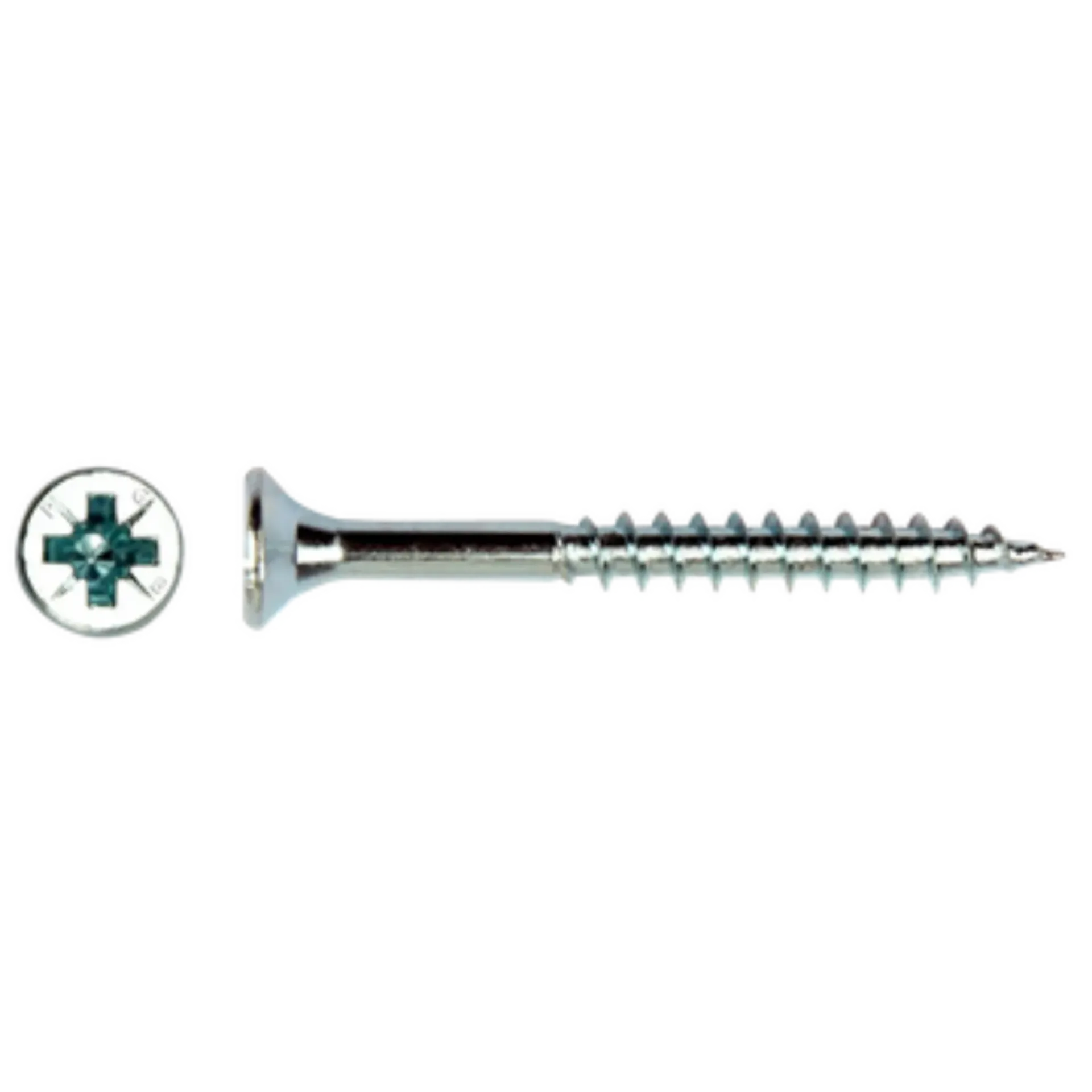 Spaanderplaatschroef VZK - Z * 6.0 x 60 wit verzonken Pozi (200) Spaanderplaatschroef VZK - Z * 6.0 x 60 wit verzonken Pozi (200)