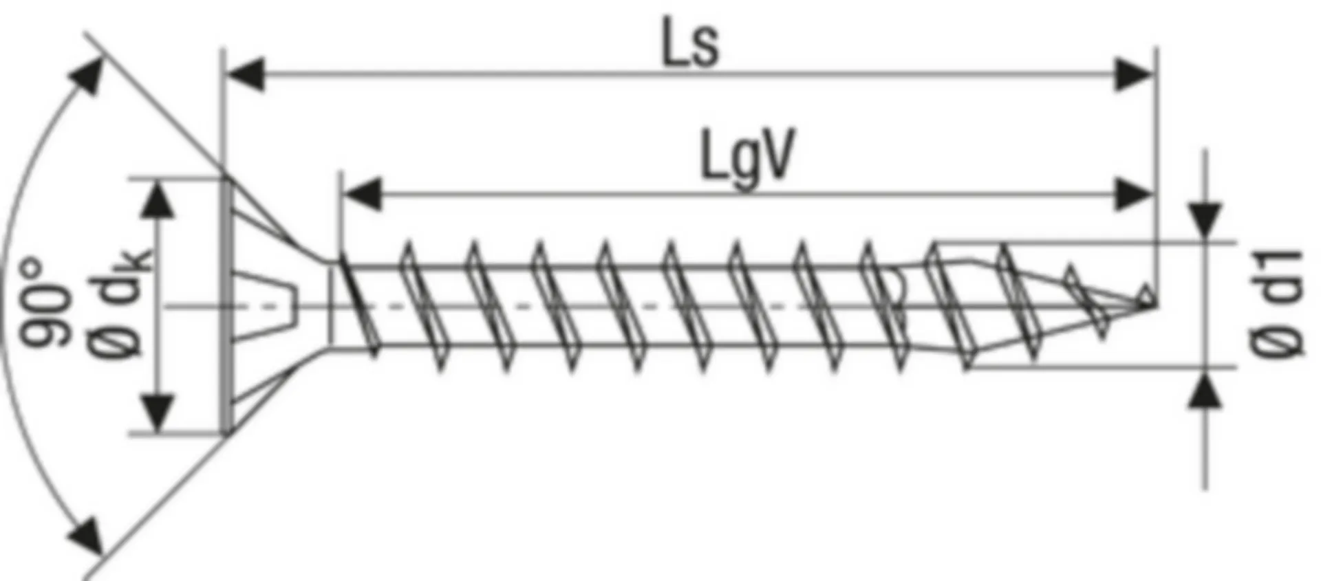 Houtschroef voldraad verzonken kop 4,0x40 PZ2 Wirox 1000st
