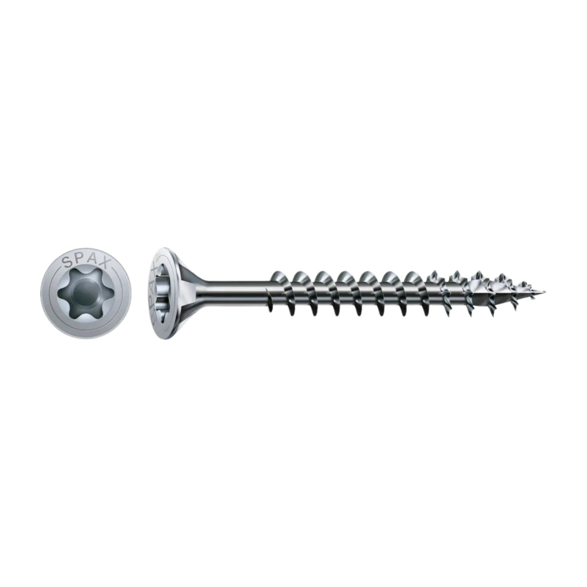 Vis à bois à filetage complet tête fraisée 5,0x80 TX20 inox 100 pièces
