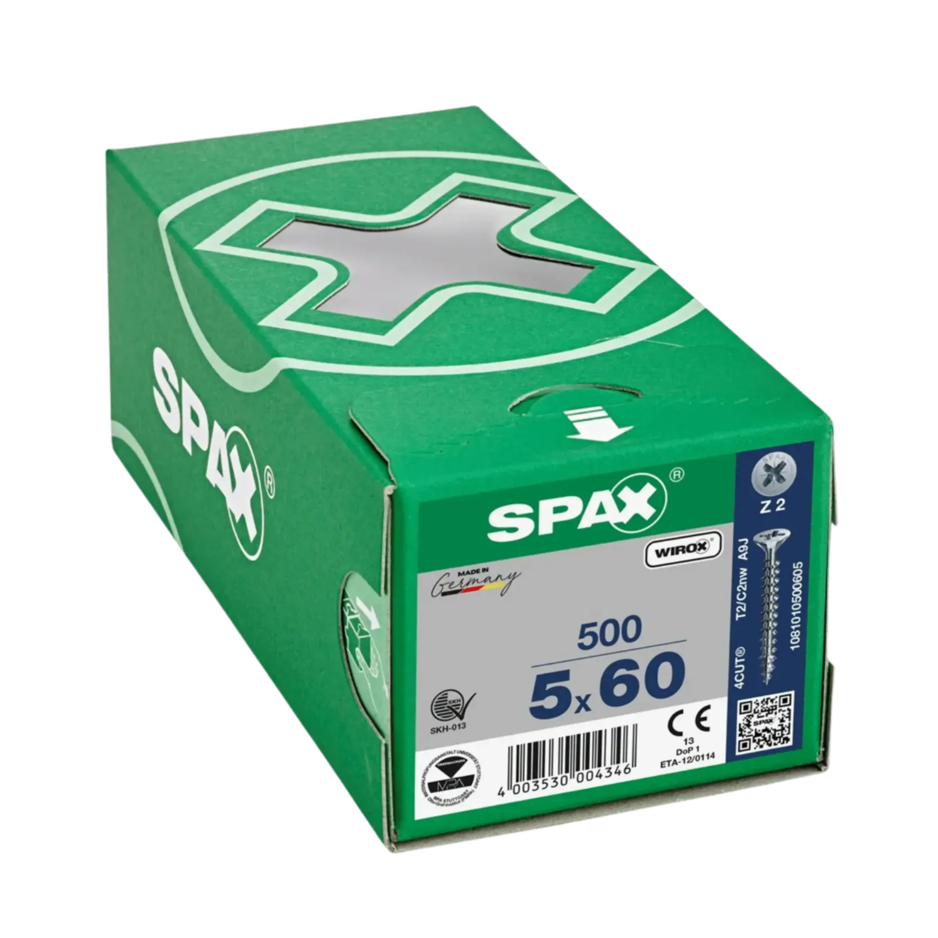 Houtschroef voldraad verzonken kop 5,0 TX20 Wirox