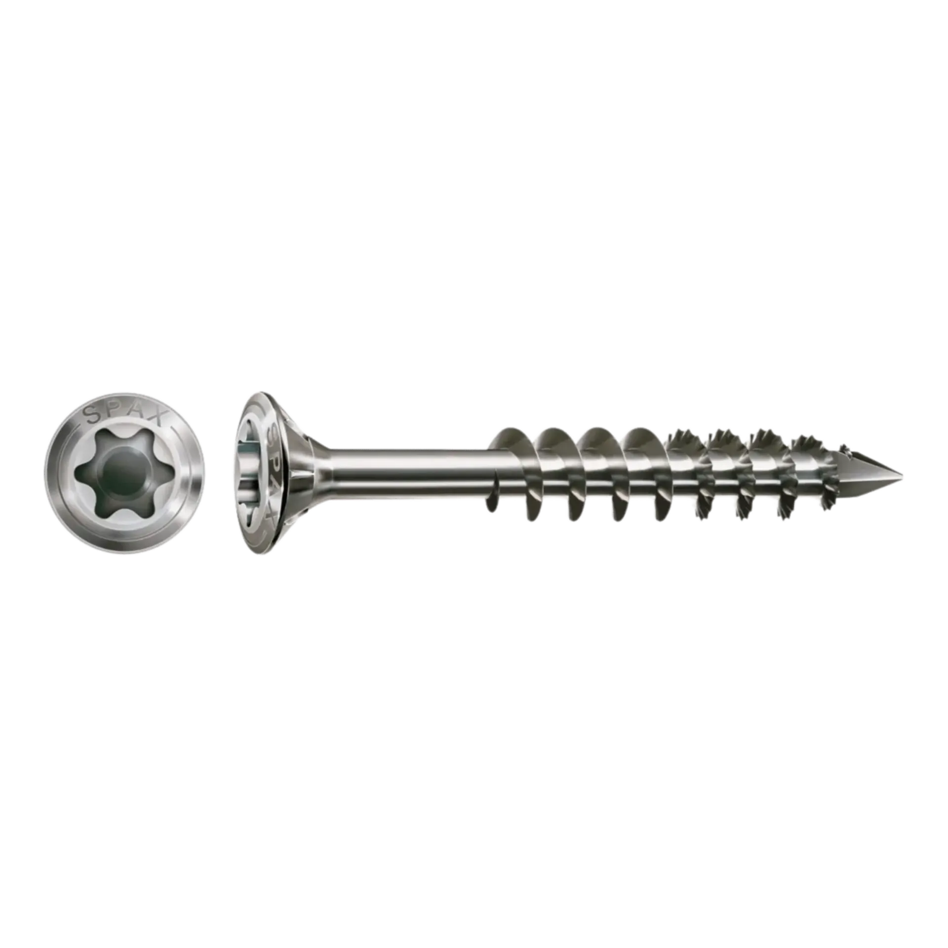 Vis pour façade à filetage partiel tête lentille 4,5x50 TX20 inox 200 pièces