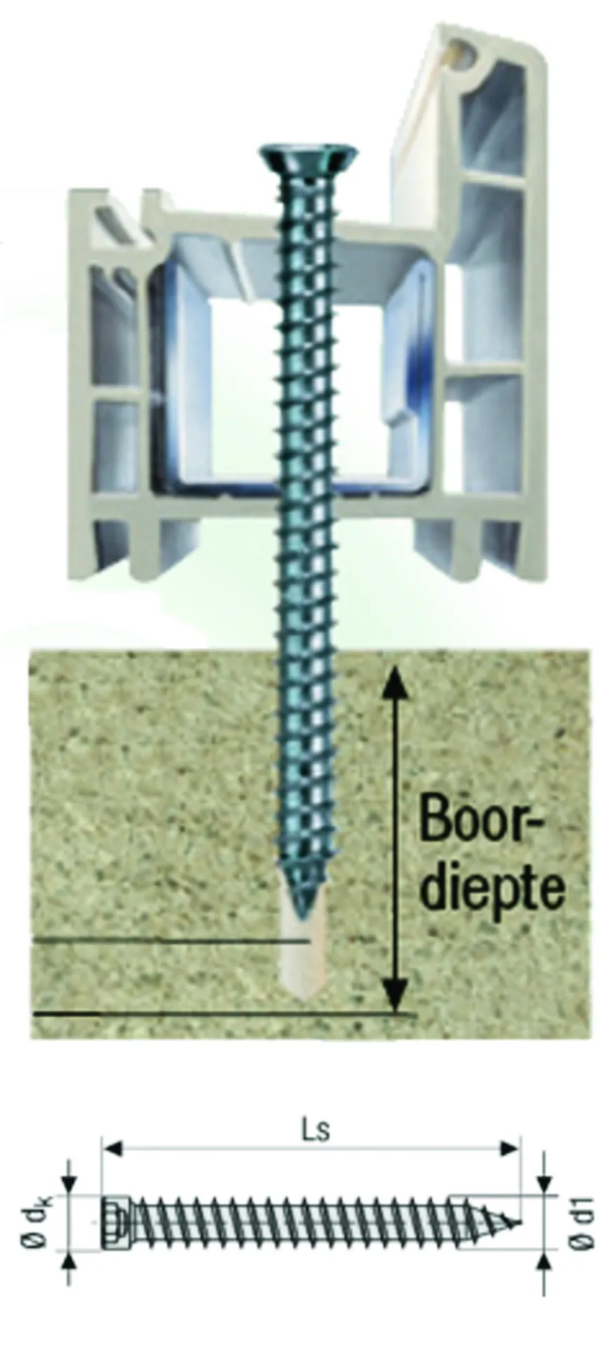 Kozijnschroef 7,5 x 150 mm verzonken cilinderkop T-STAR PLUS T30 voldraad wirox 100st
