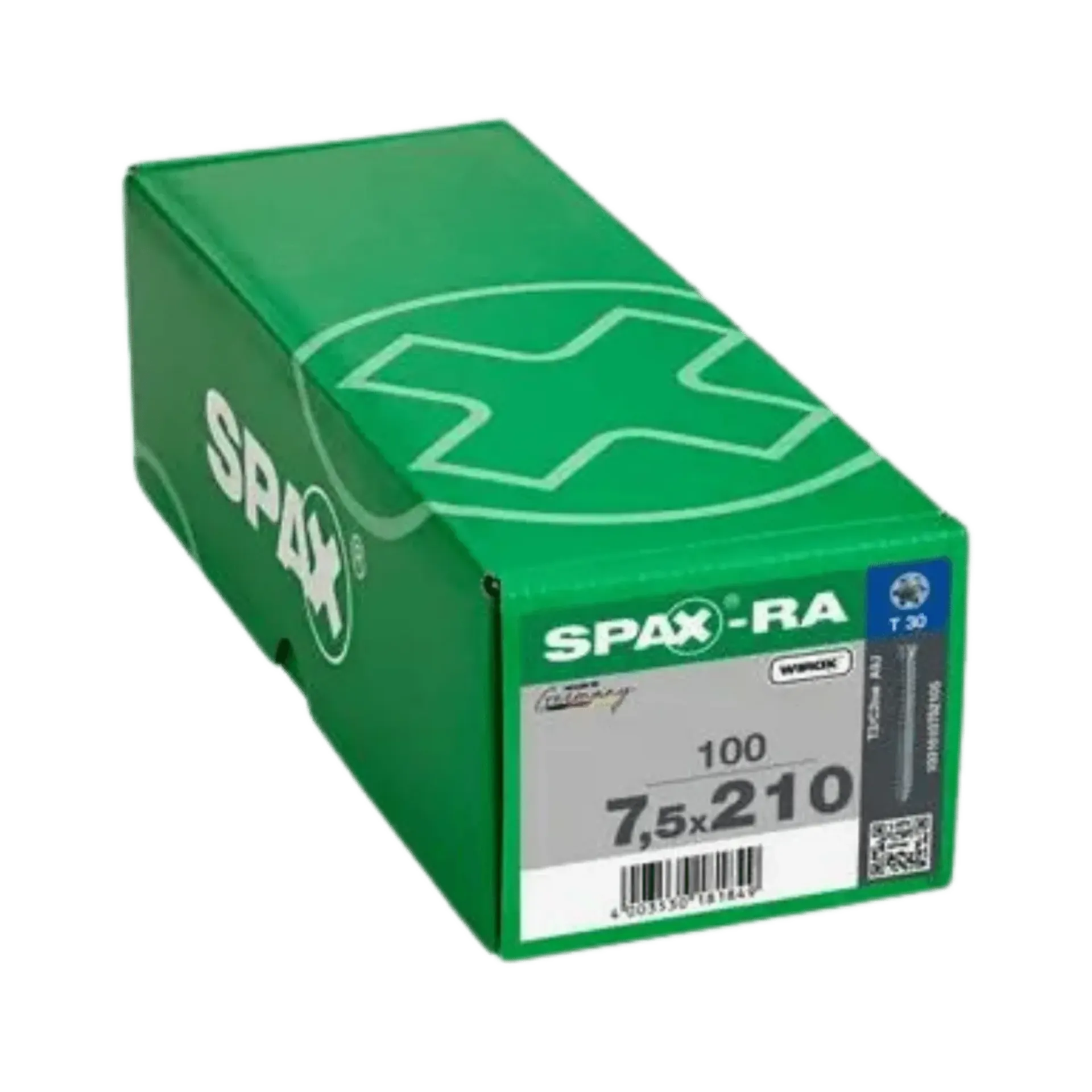 Vis de châssis 7,5x210mm T-star TX30 à filetage complet tête fraisée Wirox 100 pièces Vis de châssis 7,5x210mm T-star TX30 à filetage complet tête fraisée Wirox 100 pièces