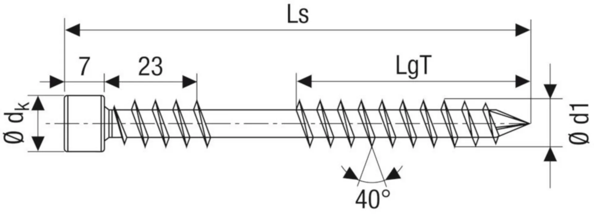 Kozijnschroef 7,5x210mm T-star TX30 voldraad Wirox verzonken cilinderkop 100st