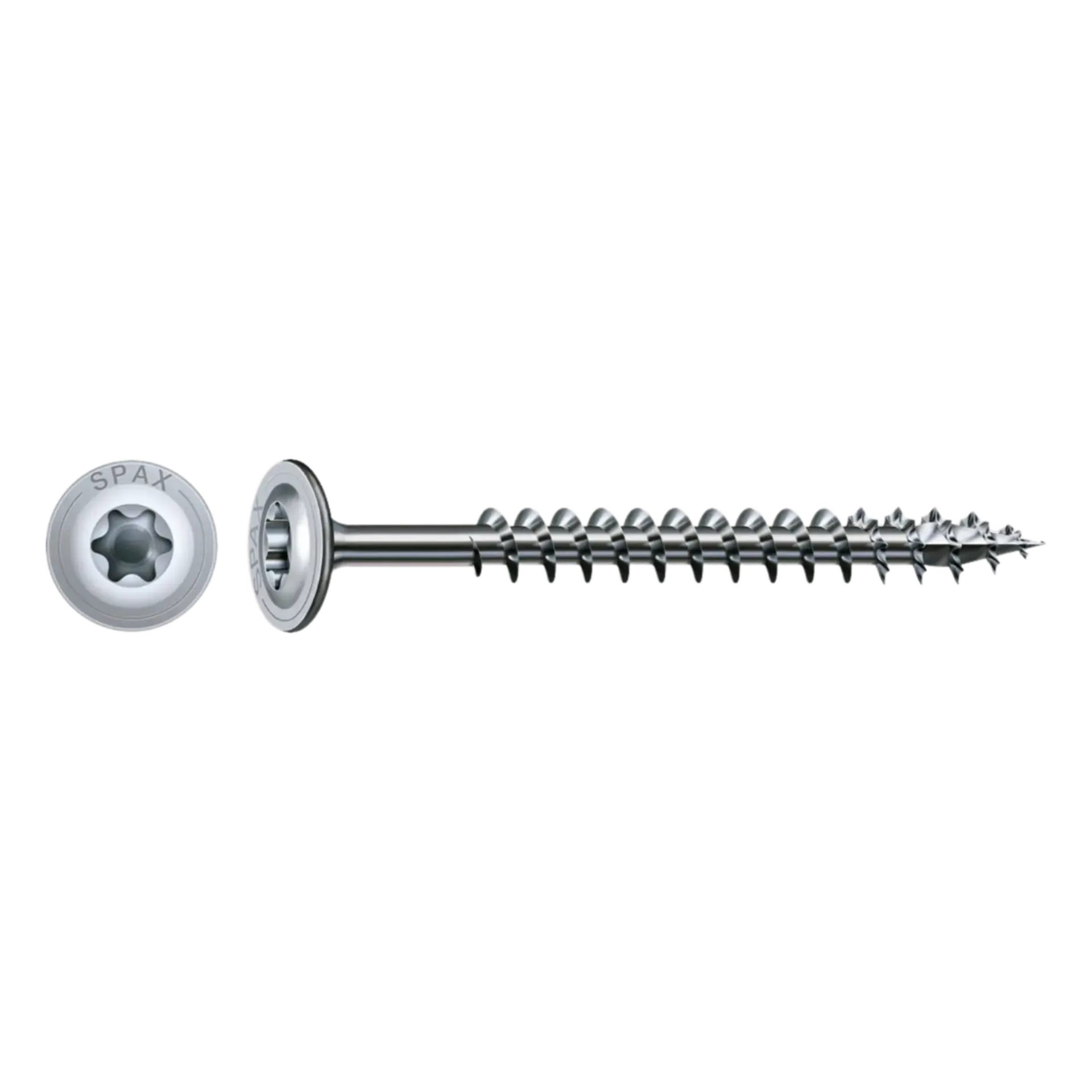 Vis de construction à filetage complet tête disque 8,0x80 TX40 Wirox 50 pièces