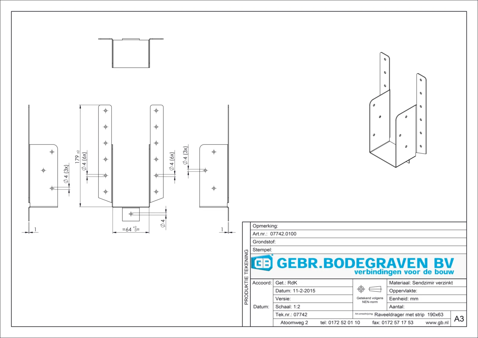07742  ATTACHES AVEC STRIP 63X150 (190/63X108)   (100)