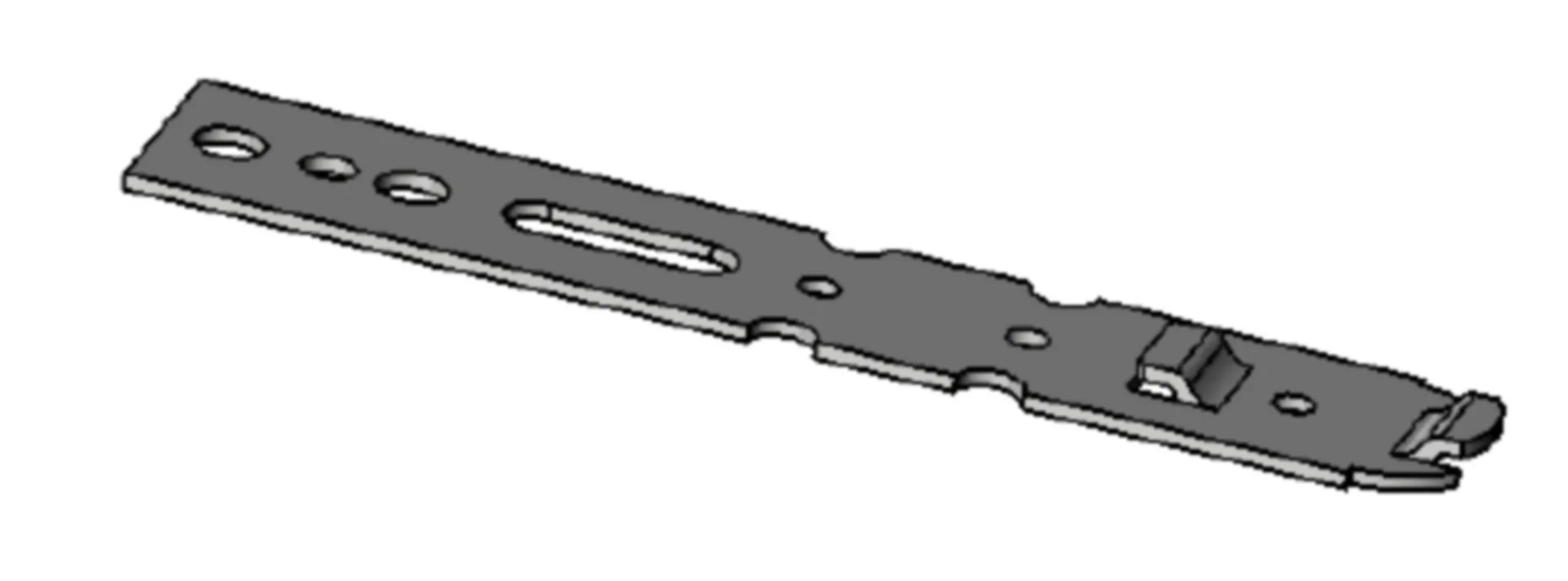 MS Decoupe Patte de fixation 5SCH119 (plat, 160 x 30 x 2 mm)