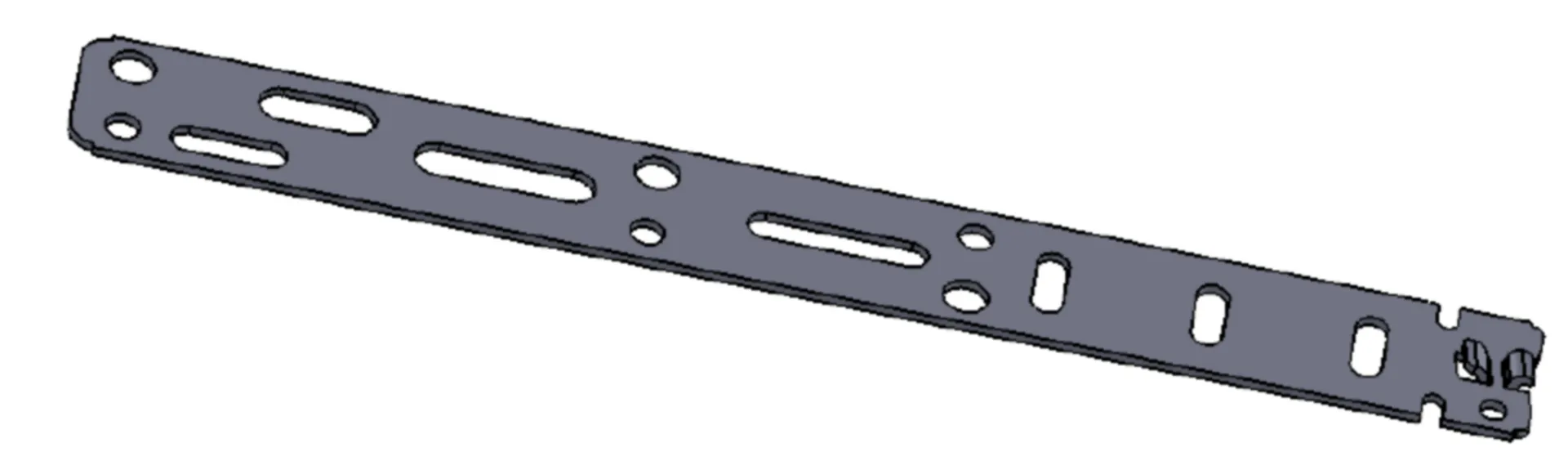 MS Decoupe Patte de fixation aluminium Schuco/Alcoa (275 x 30 x 2 mm)