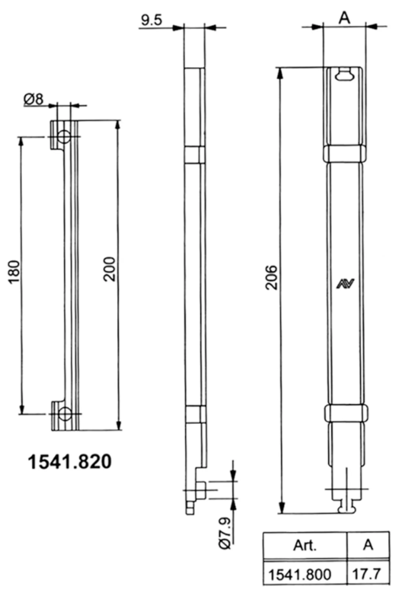 1541.820 ALLONGE METAL