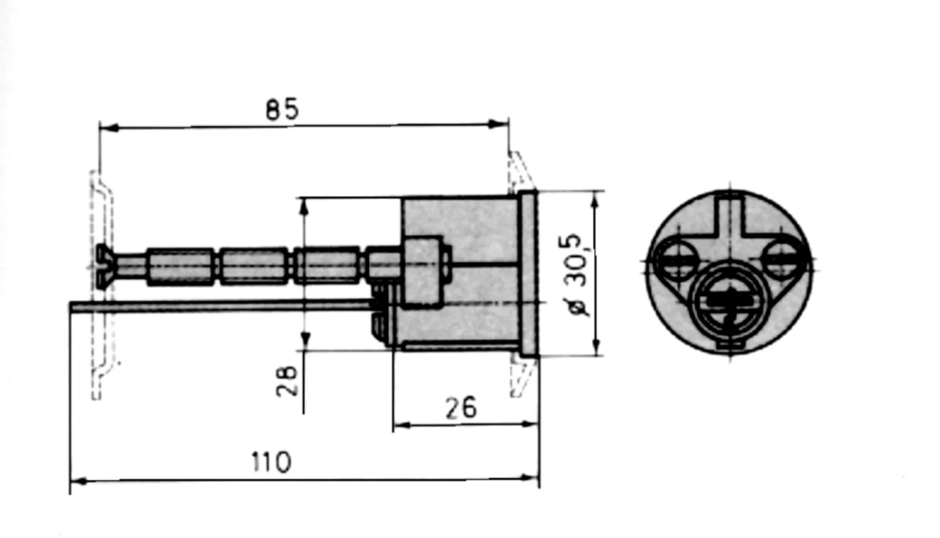 CISA CYLINDRE 02500-00-0  LAITON POUR SERRURE APLIQUEE