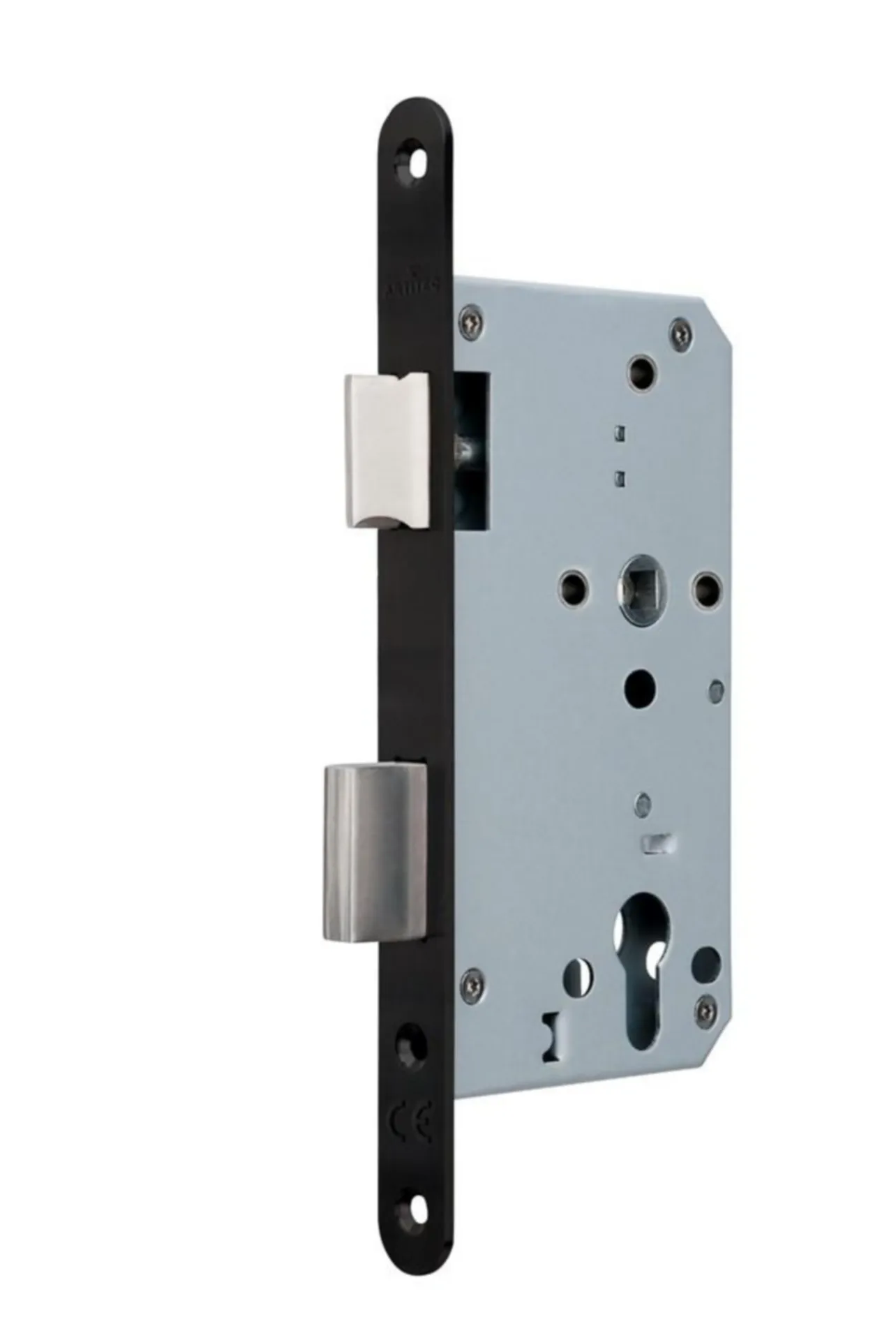 Artitec 9420 serrure à encastrer PZ (60 mm, entraxe 72 mm, têtière noire 20x235 mm)