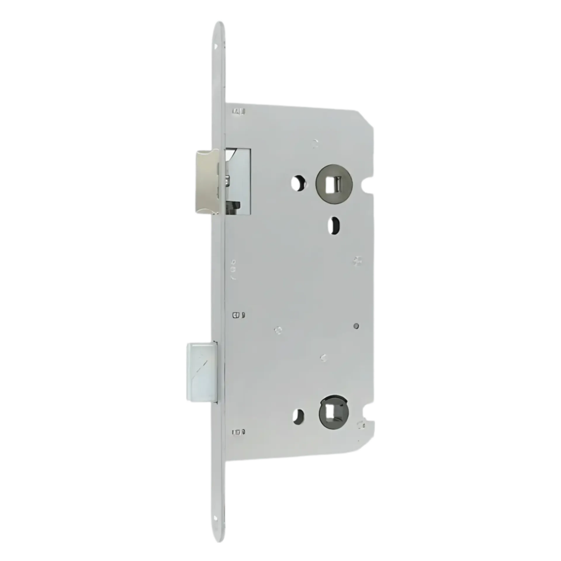 Serrure de toilette a1553 55/116 réversible Vplt. finition look inox 22 x 260 mm