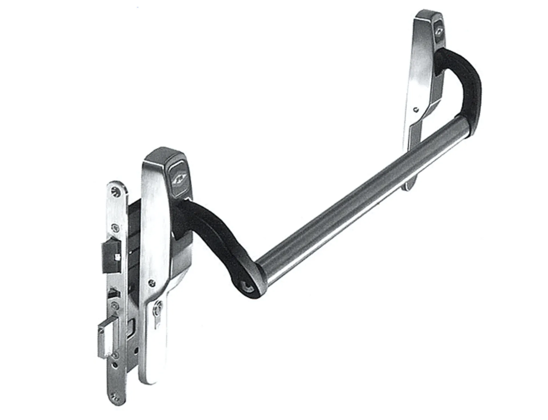 JPM Norma paniekbeslag pour porte en bois (laqué gris, 1150 mm, PZ 72)
