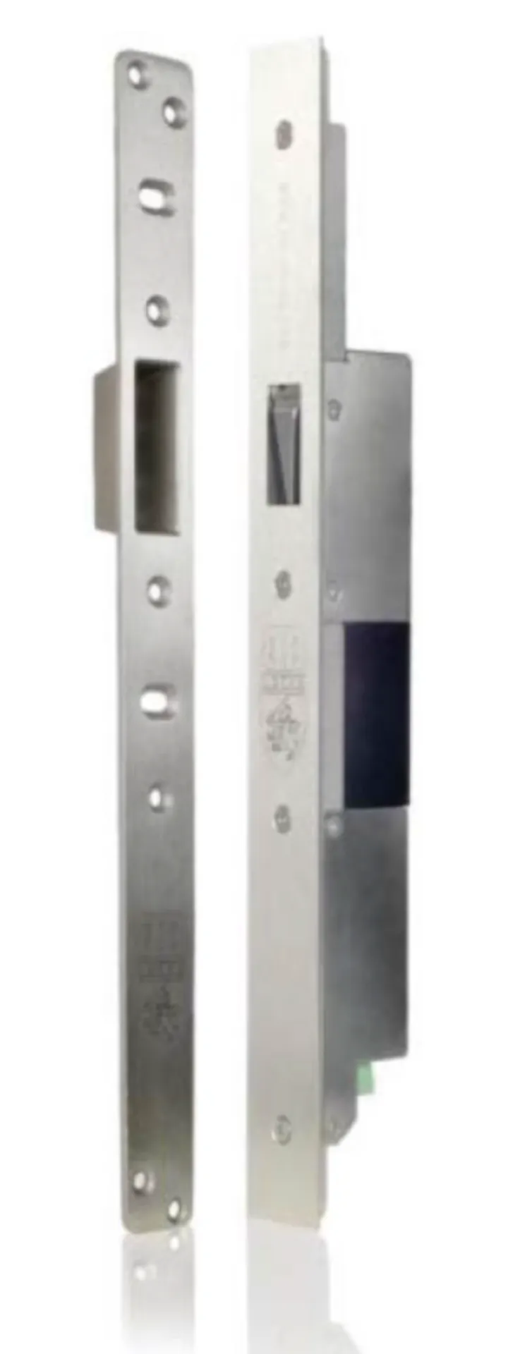 B and B Locks A1BSANOCYL-SSP serrure de sécurité électrique (sans cylindre, gâche plate)