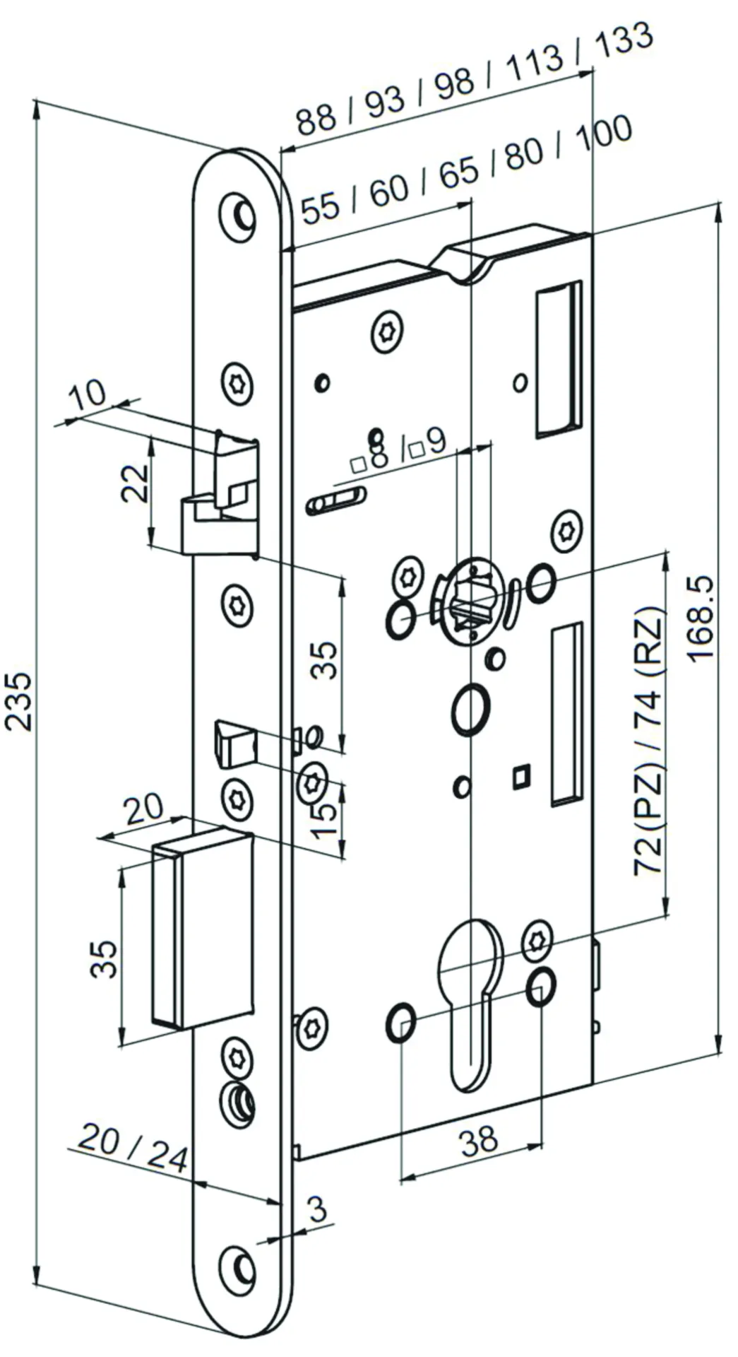 #EPS MOTORSLOT - EL518 - AP -60-72-9-F24-235 - L&R