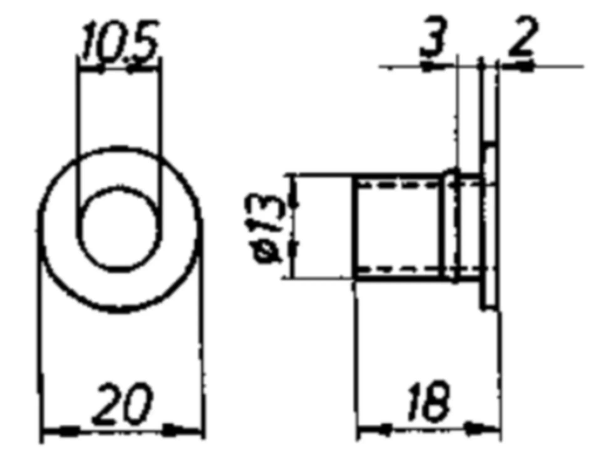 Deni 7298 sluitplaat (zwart, plafondhuls, diam 20 mm, 18 x 10,5 mm)