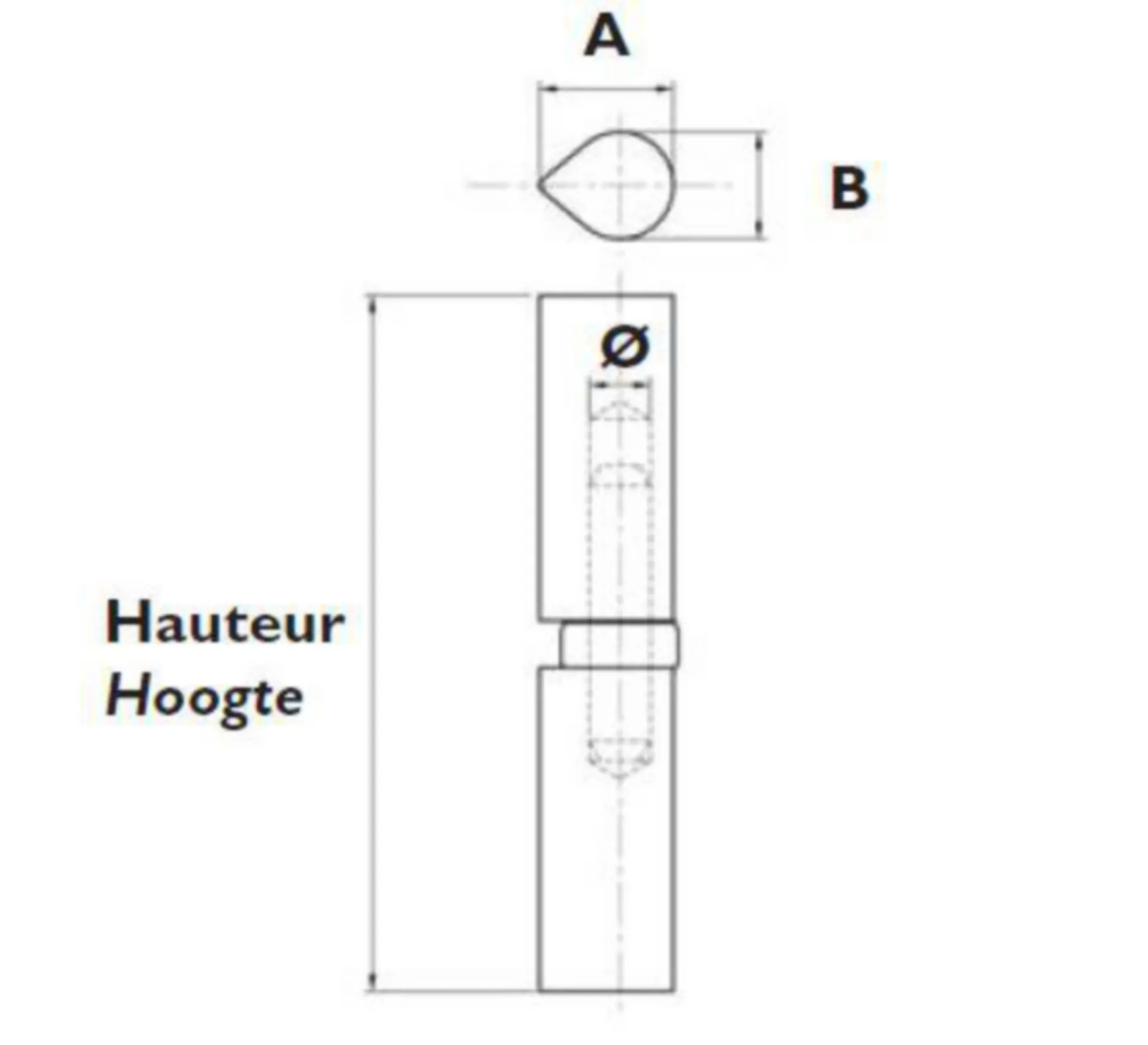 Bakto Paumelle à souder (140 mm)