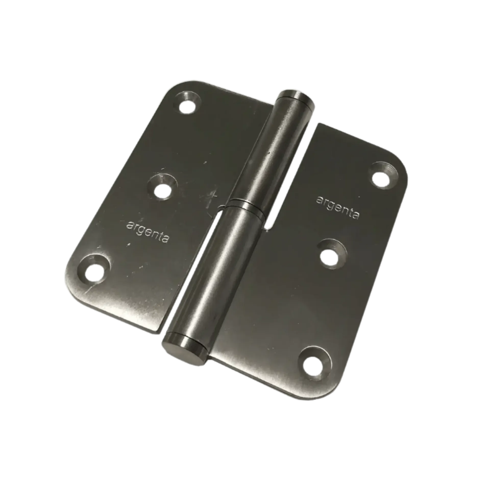 Paumelle 80x80mm Gauche Fini Dia 12mm Épaisseur 2,5mm Inox 201