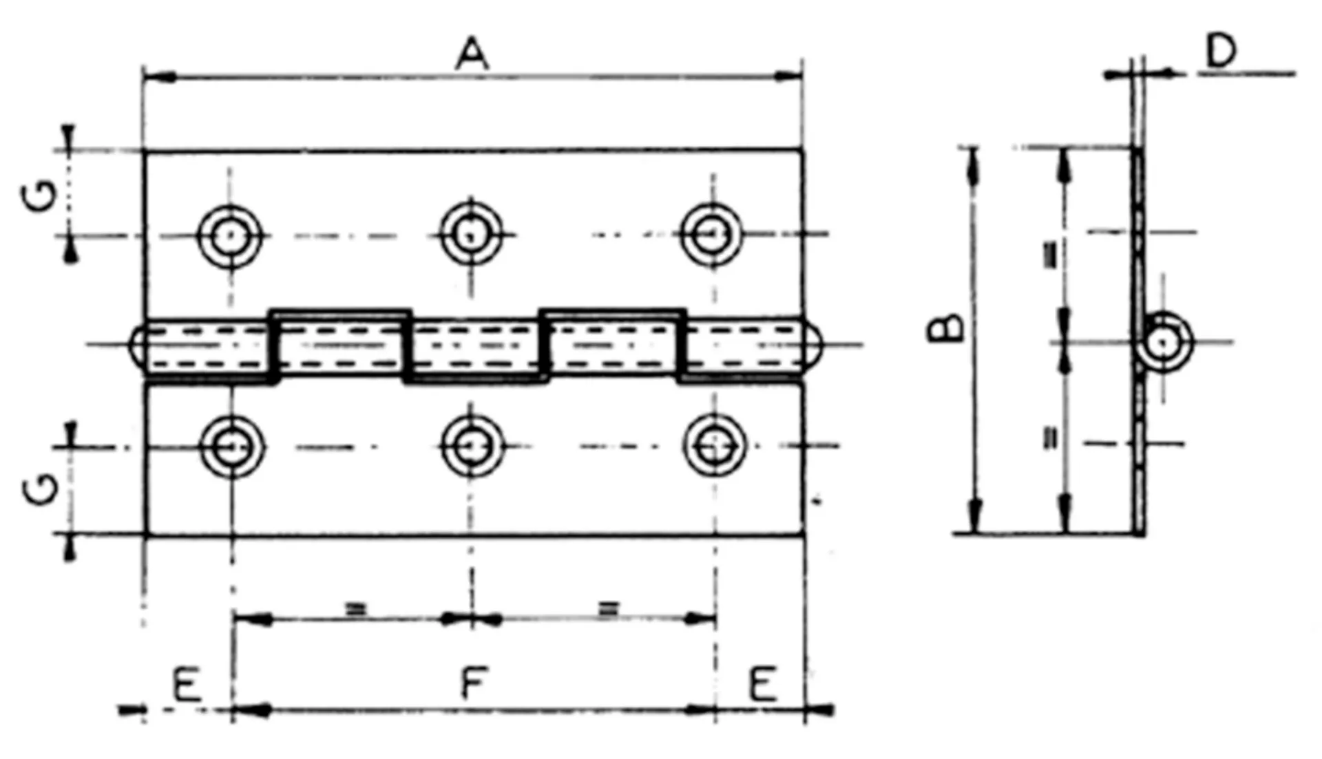 CHARNIERE 1001 LAITON 2 1/2" 60X35(5001)