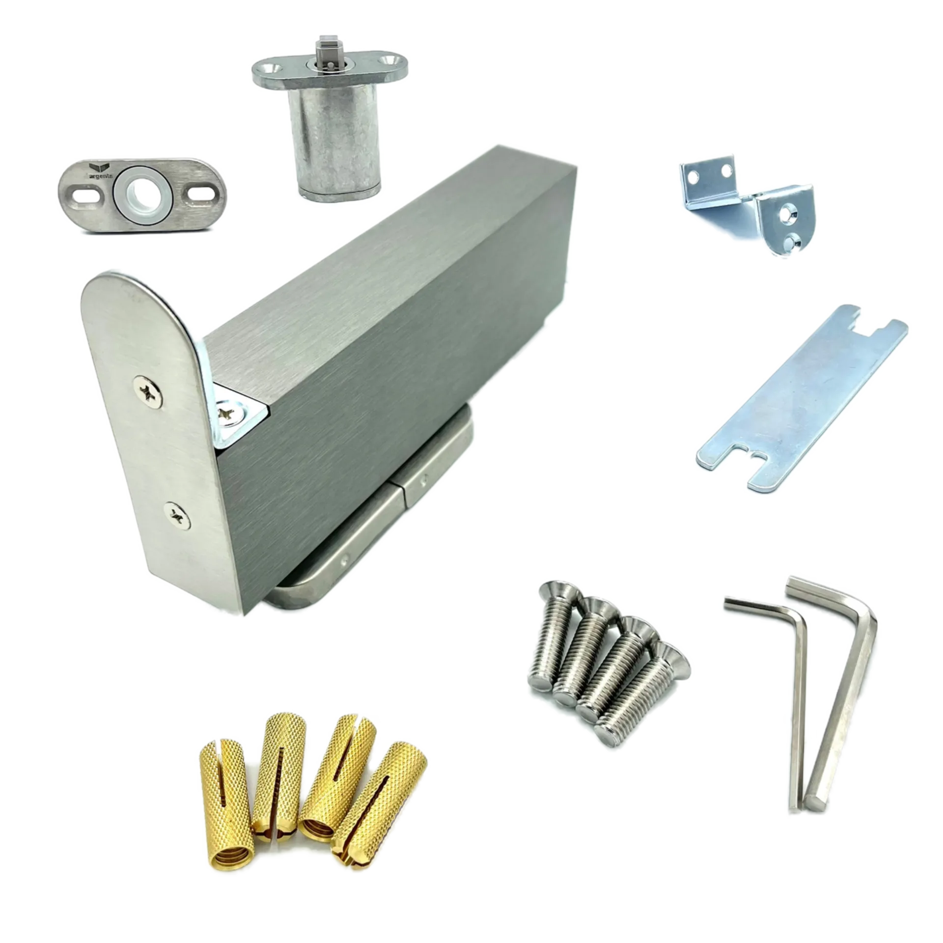 Onzichtbare pivot scharnier Pivotica Pro min. DD.40mm 100kg Vastz. 90° Onzichtbare pivot scharnier Pivotica Pro min. DD.40mm 100kg Vastz. 90°