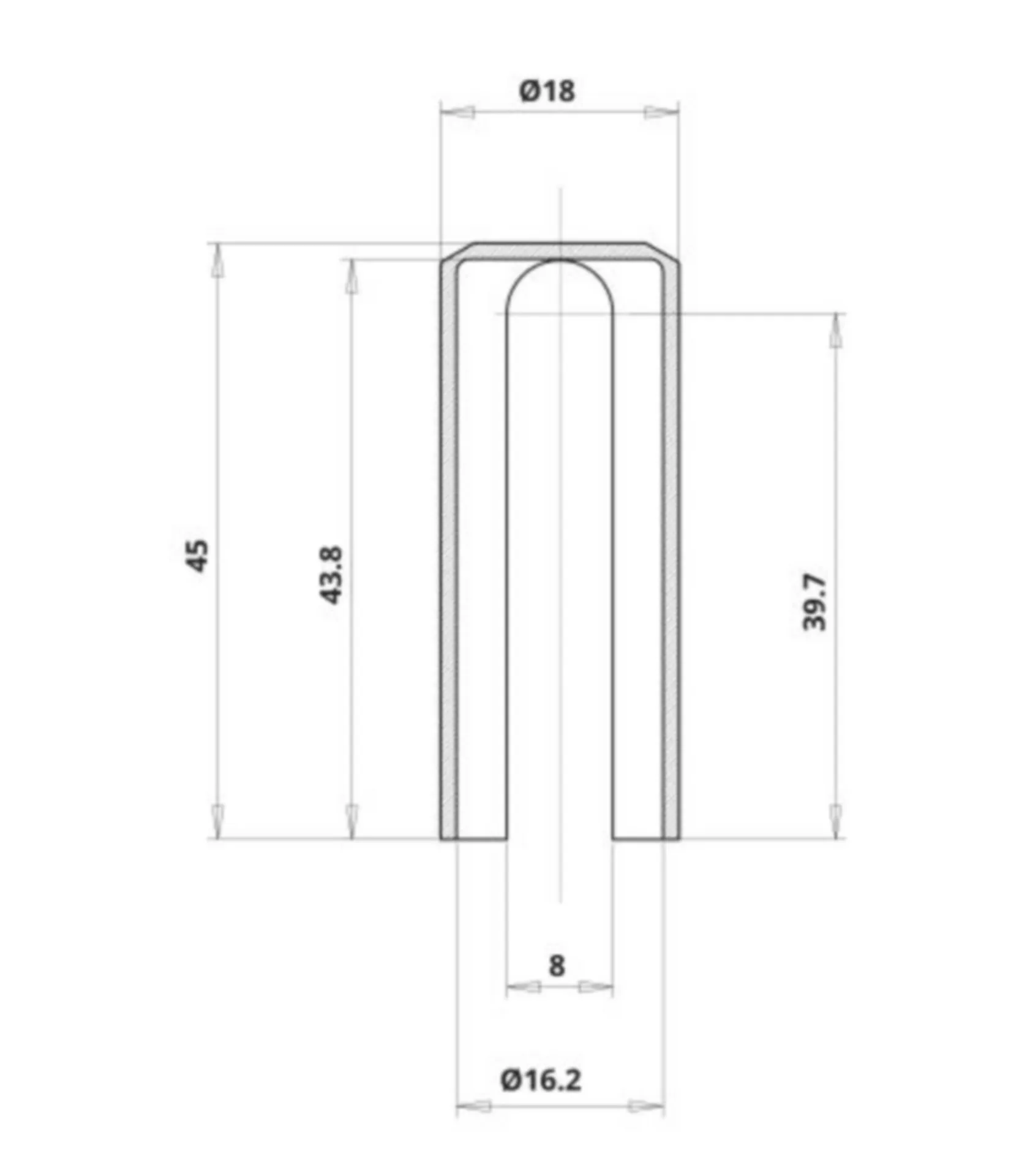 Otlav Exacta 495 coiffe pour fiche (Ø16 mm, PVC blanc standard)