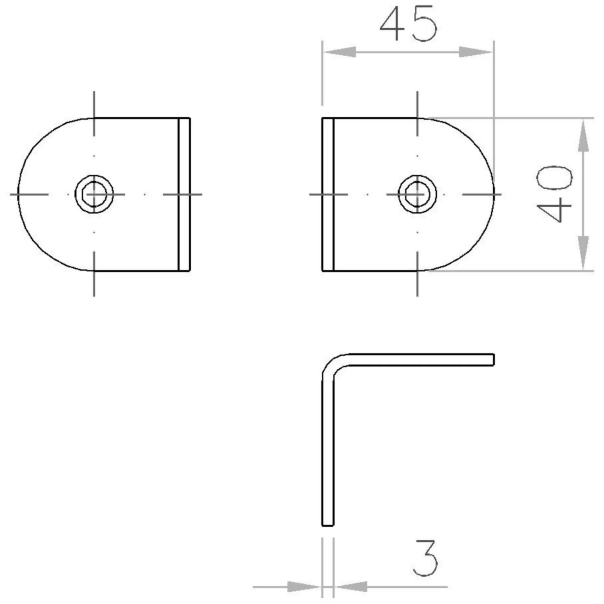 Normbau 2289.05 bevestigingshoek (inox)