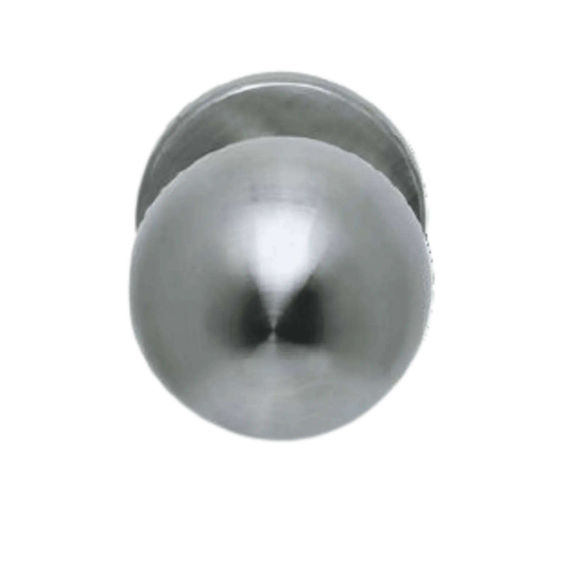 Deurknop bol diameter 52 mm vast op rosas - Wissel inox met nokken (1 stuk