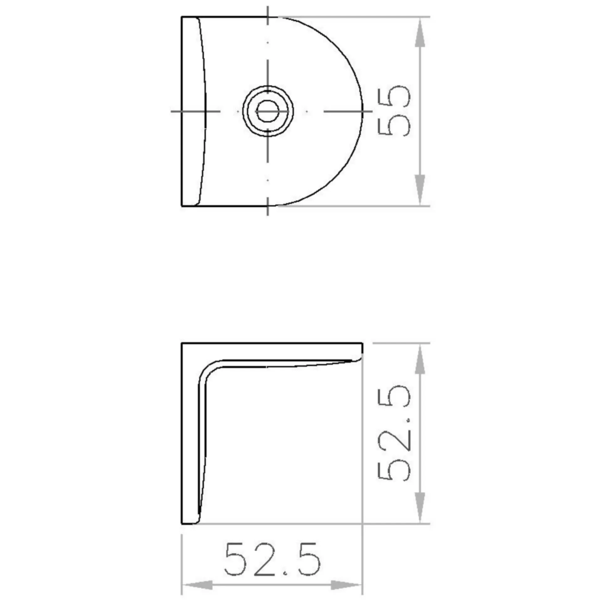 Normbau équerre de fixation pour panneau (gris foncé)