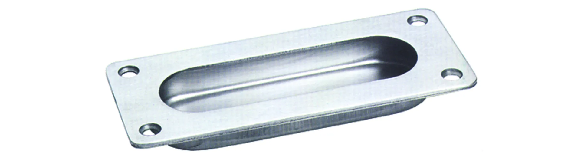 TL0603 - CUVETTE A COINS ARRONDIS TL H118MM L51MM - 4 TROUS DE VIS - INOX