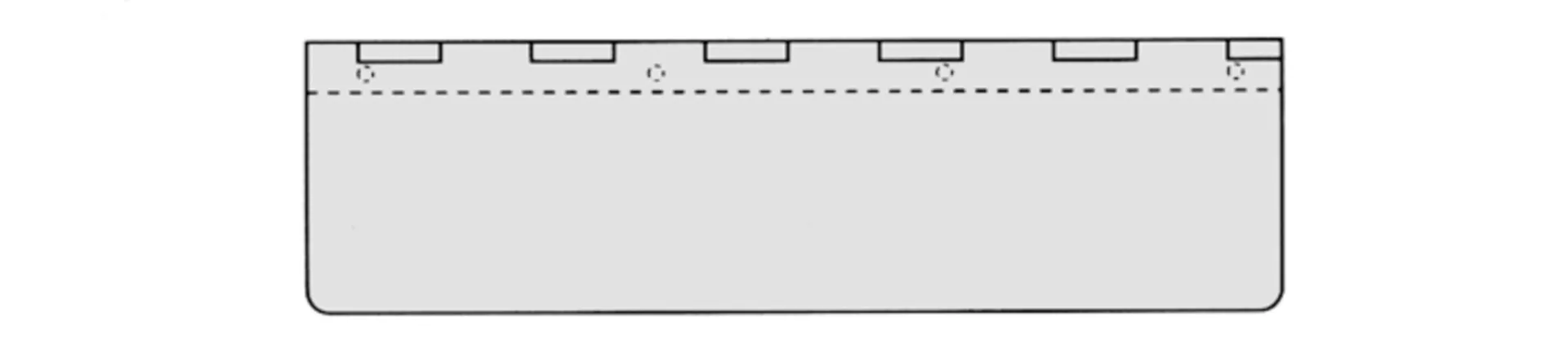 CLAPET DE BOITE AUX LETTRES 1609.00(325X80MM) - INOX