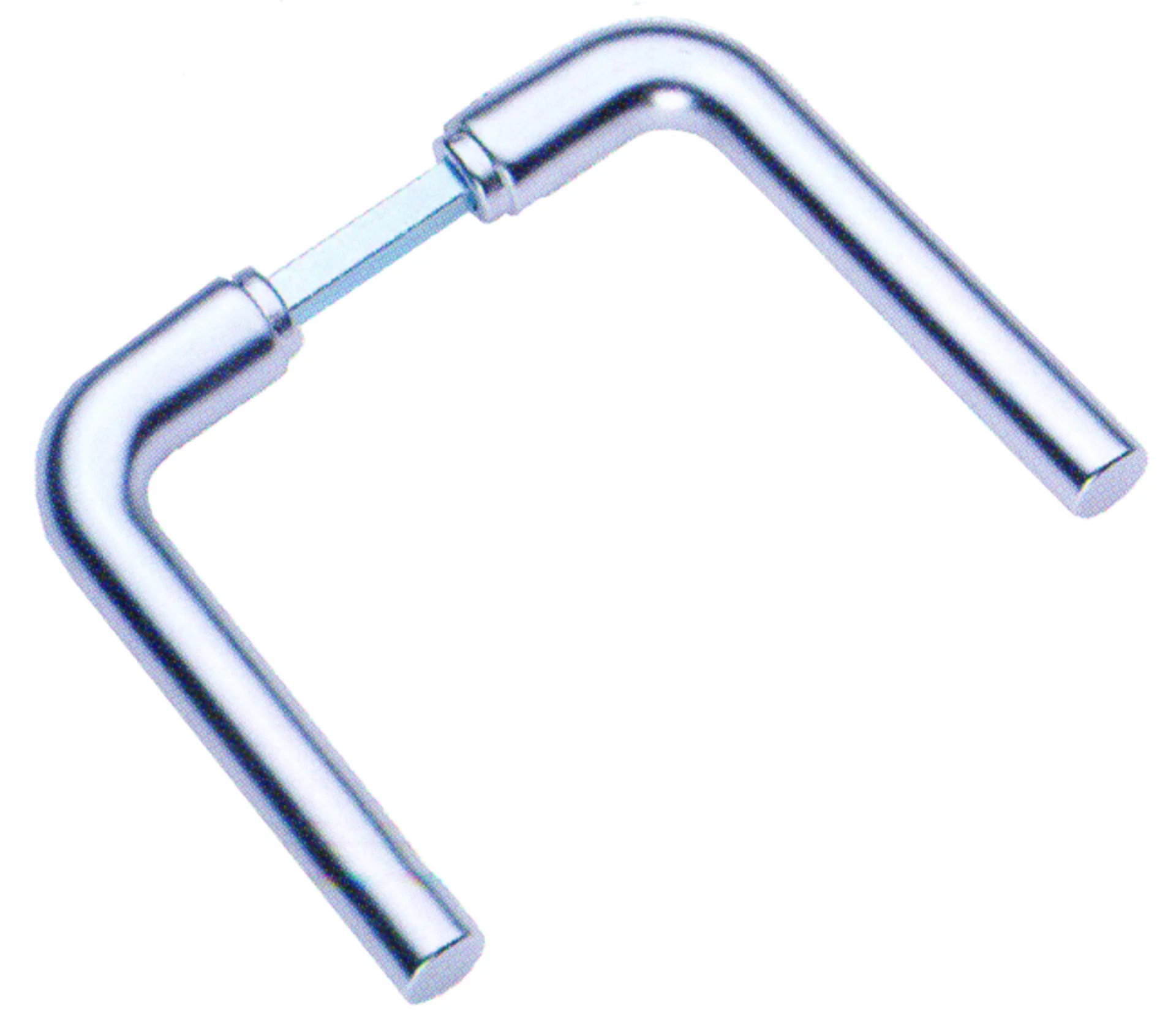 Brialma Paire poignées modèle L arrondi T1050 alu F1 (8x40 mm, sans rosace)