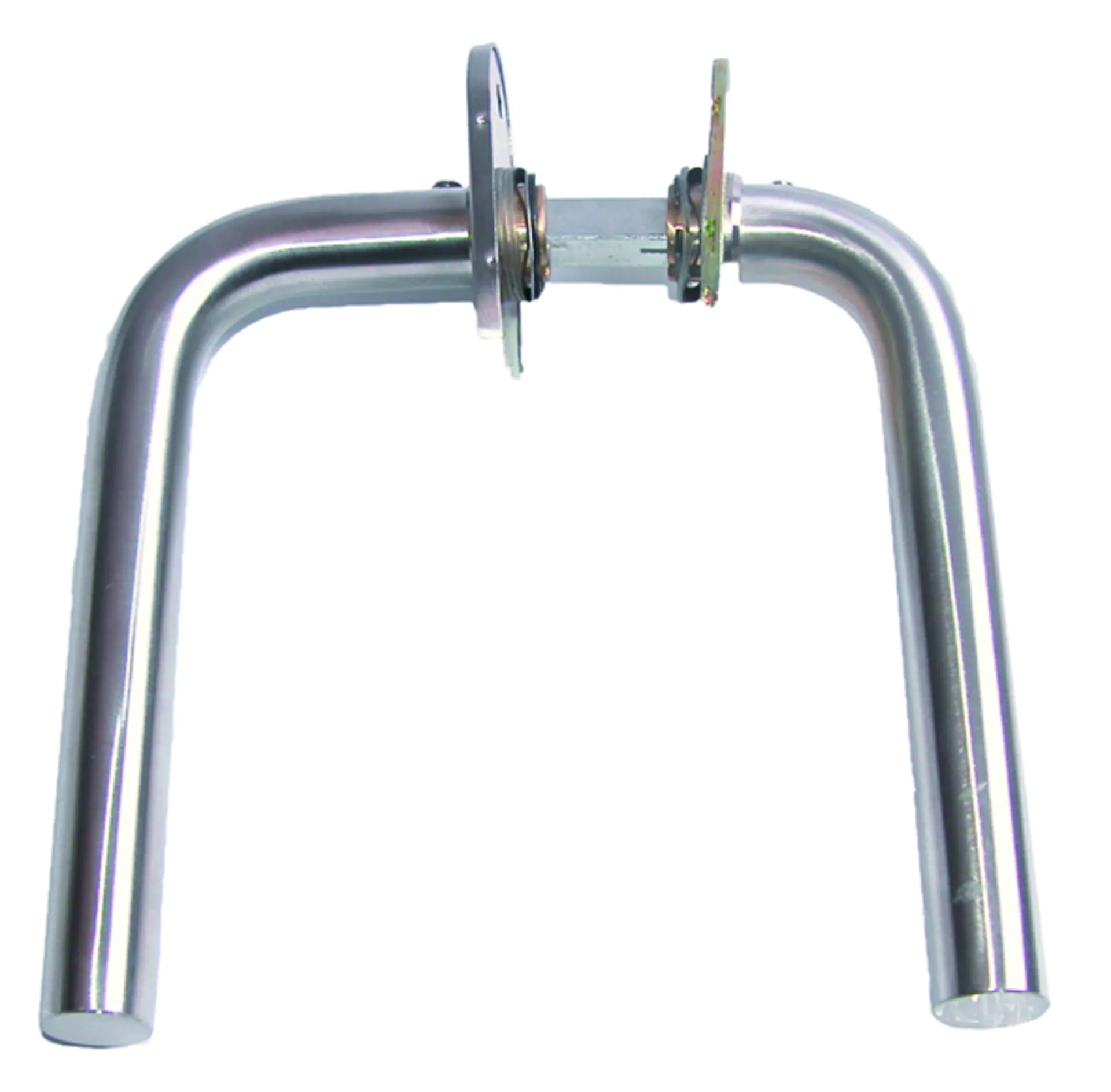 Cridea paire de poignées L-forme (inox, rosace ovale 4 mm)