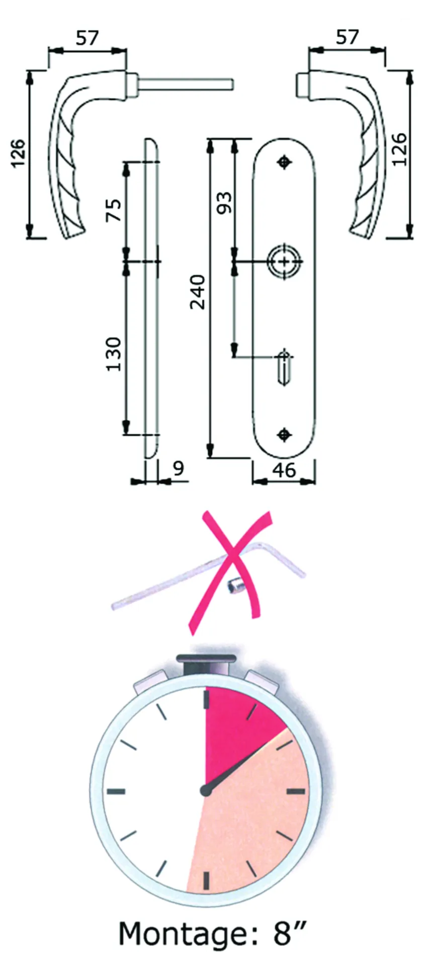 Hoppe Atlanta 1530/273P deurkrukken (aluminium, F1, BB 72 mm)