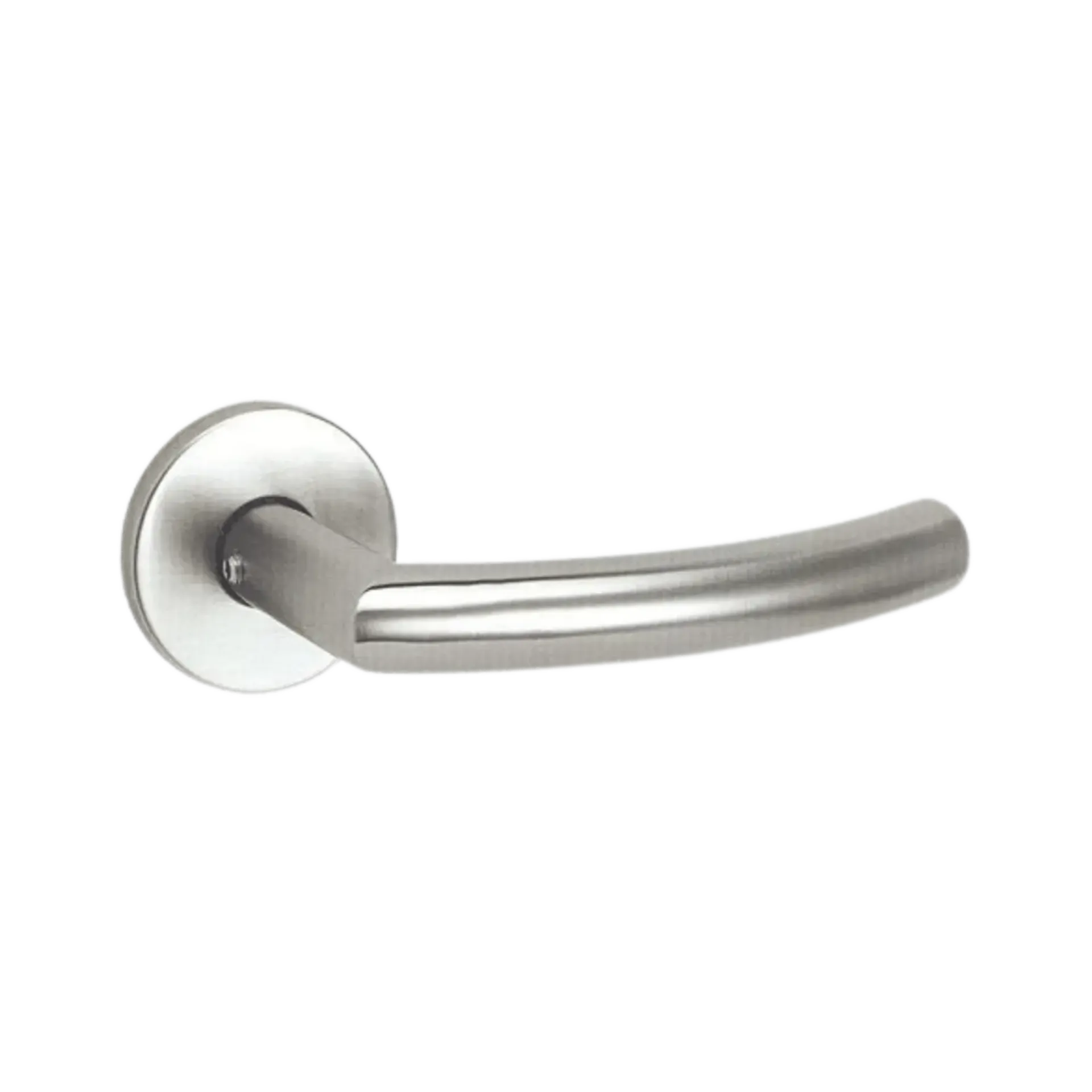 Paar krukken "Curve" TL ø19mm op ronde rozet - TL3110 - inox