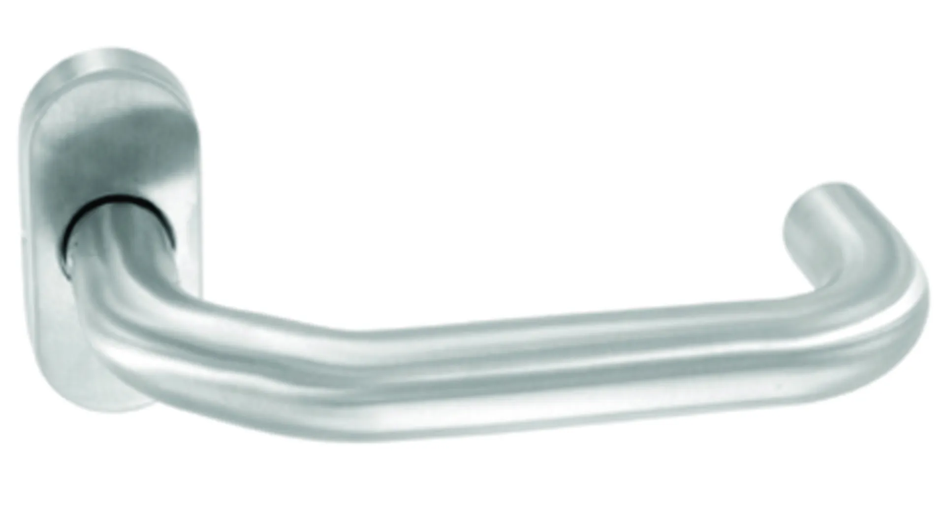 TL0208 - PAIRE BEQUILLES U-MODELE COUDE SUR ROSACE OVALE -  INOX