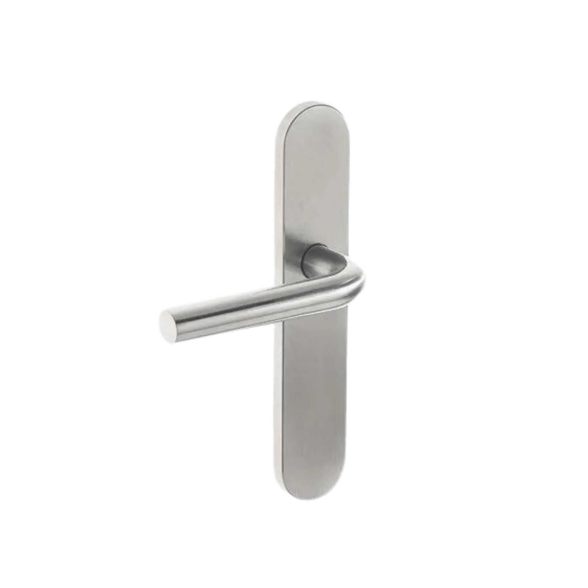 GRT deurkruk TL L-model ø19mm op lange plaat blind - TL0302 02 - inox GRT deurkruk TL L-model ø19mm op lange plaat blind - TL0302 02 - inox