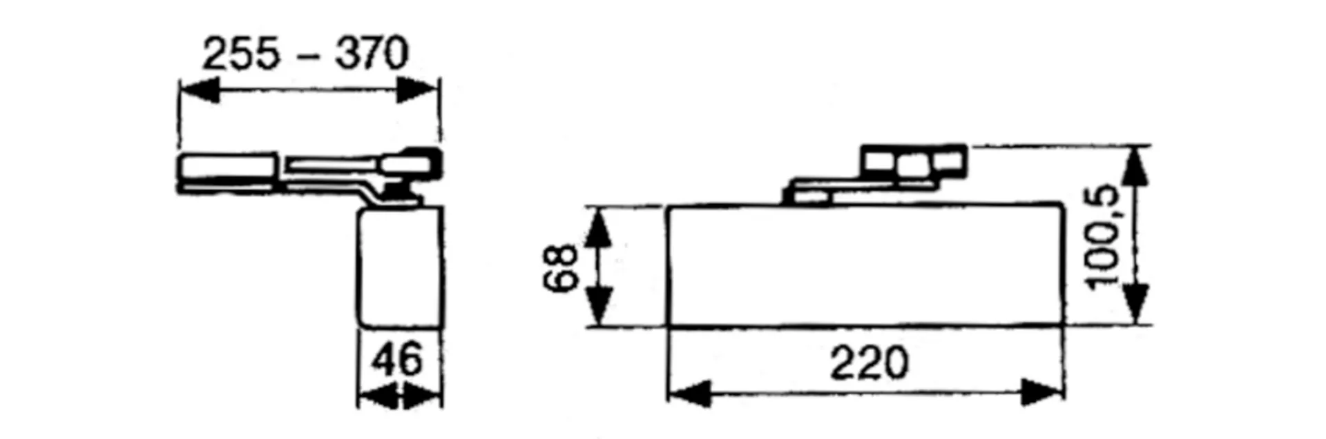 Ferme-porte TS4000 EN1-6 excluant bras en ciseaux, Couleur argent