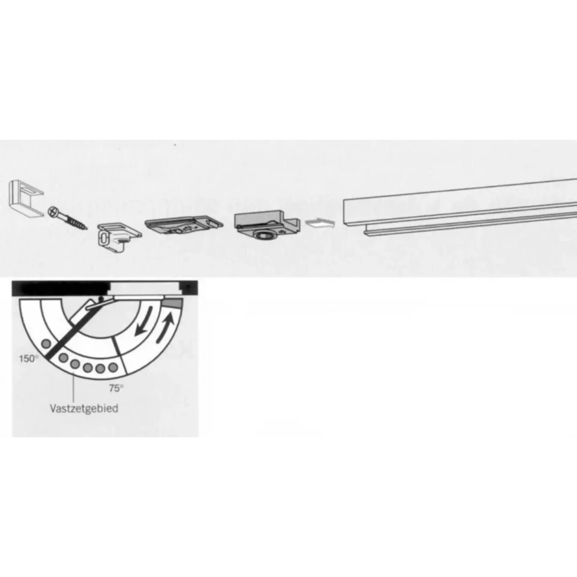 Vastzeteenheid voor G-N / XEA Glijarm
