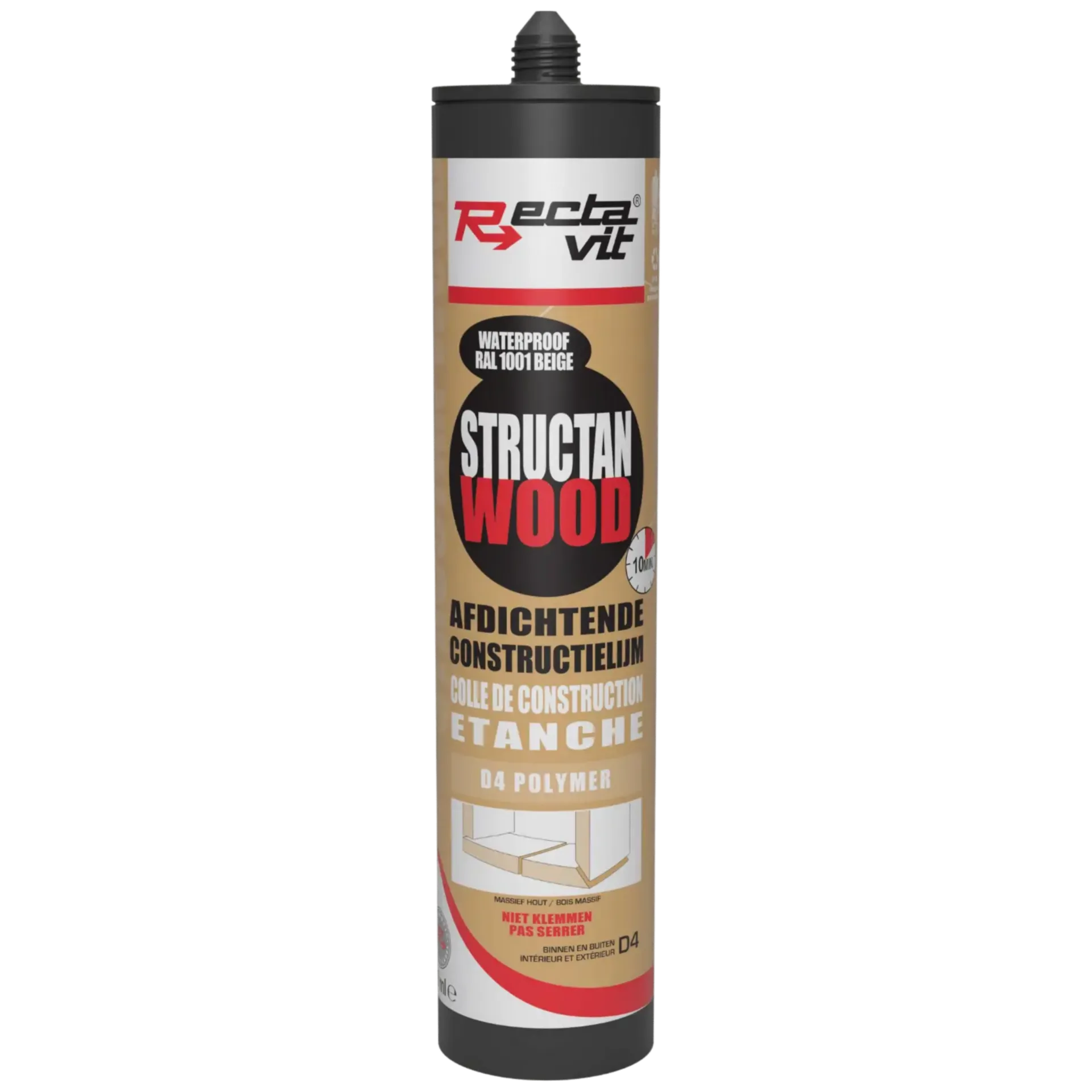 Structan Houtlijm D4 Wood Beige Ral 1001 - Koker (290ml)