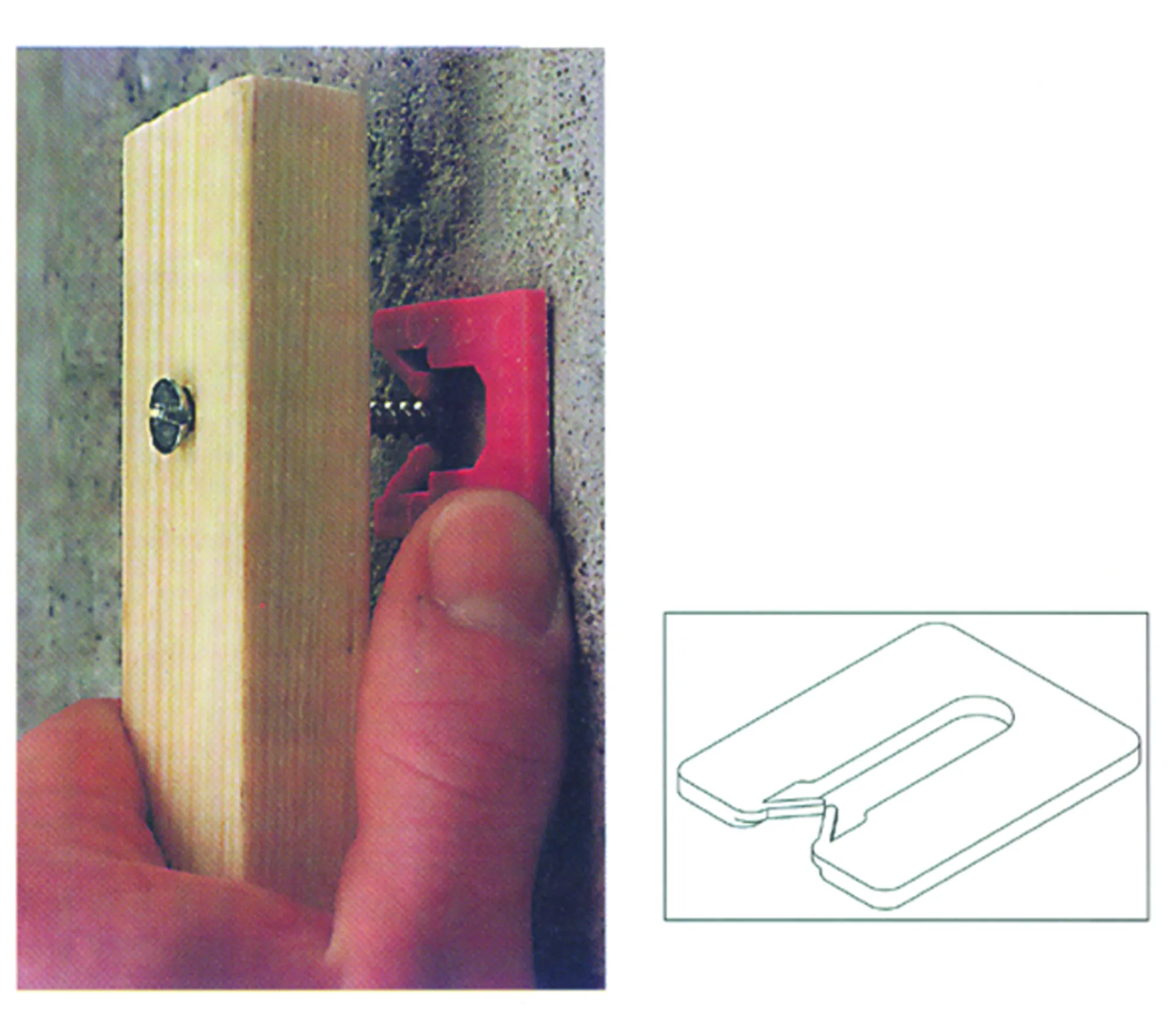 Gluske DISCOKLICK Afdekplaat (40 x 30 x 1 mm, wit)