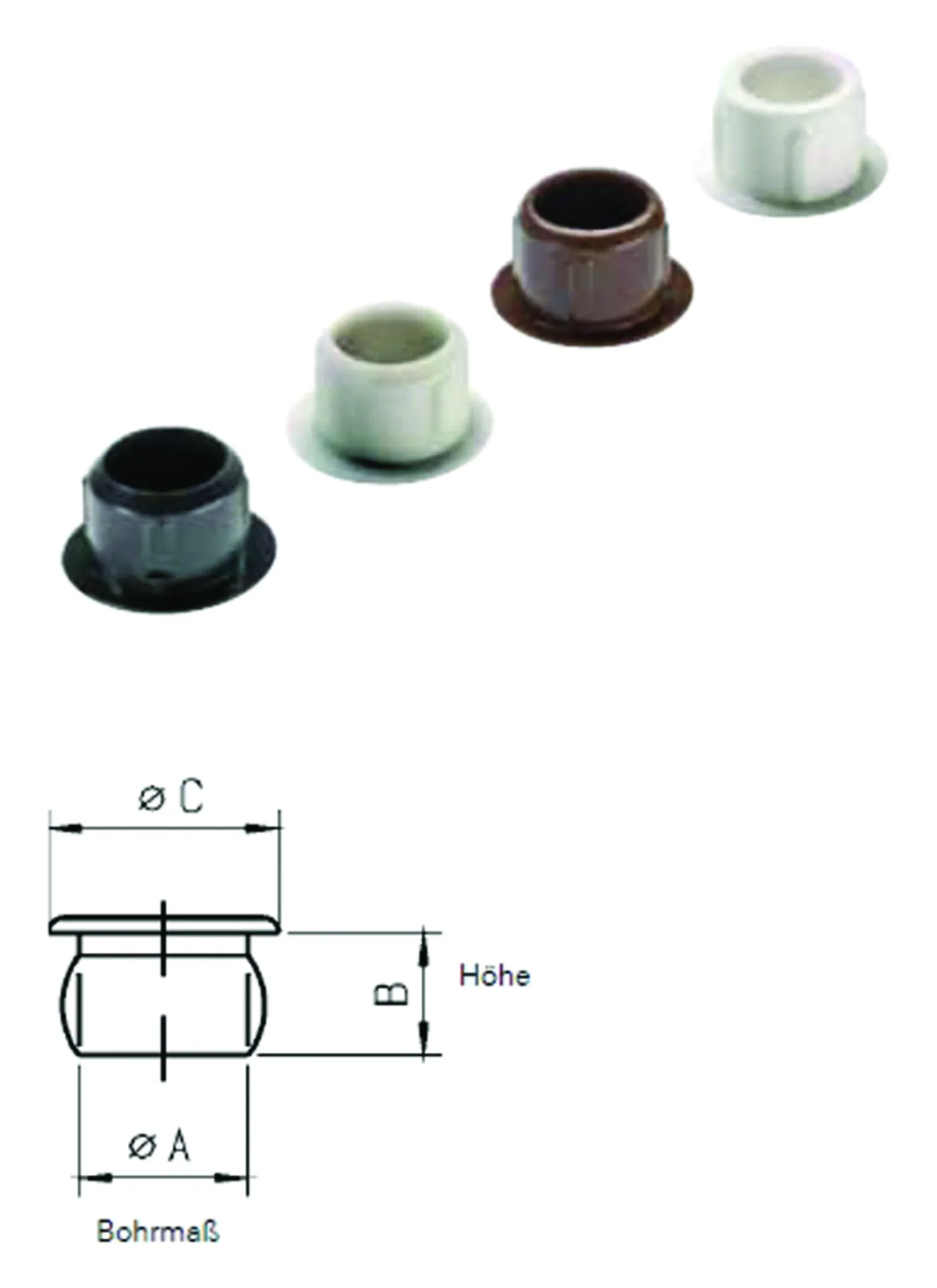 BOUCH.OBTUR.10X6,7X14 NOIR  1000PCS - 538577