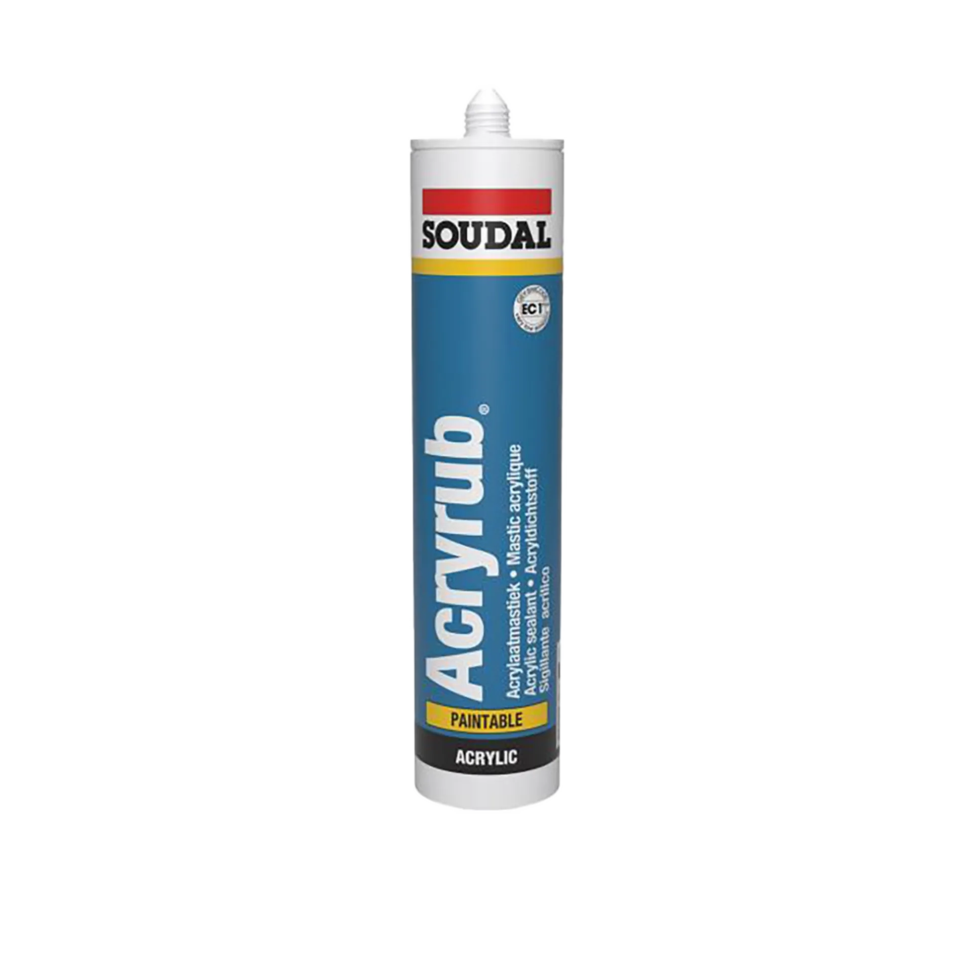 Koker 310 ml plasto - elastische acrylaat voegkit acryrub - wit