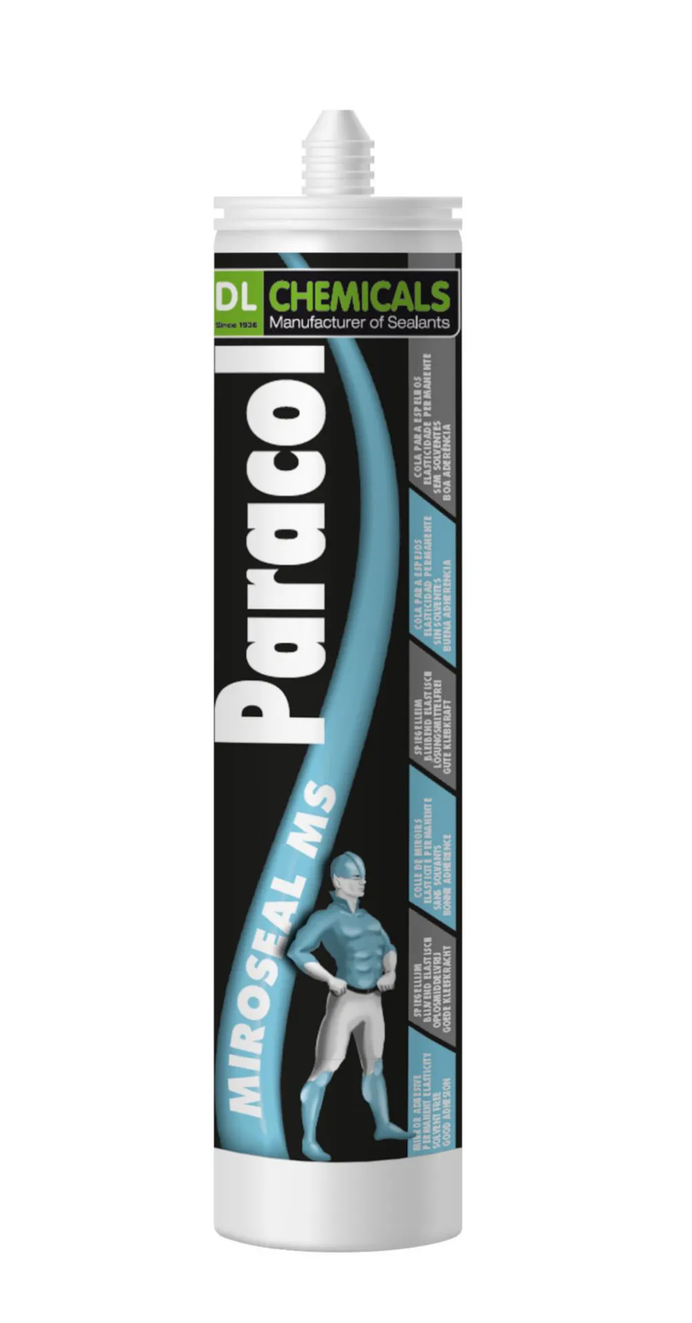 Miroseal Colle pour Miroir - Gris (Tube 290 ml)