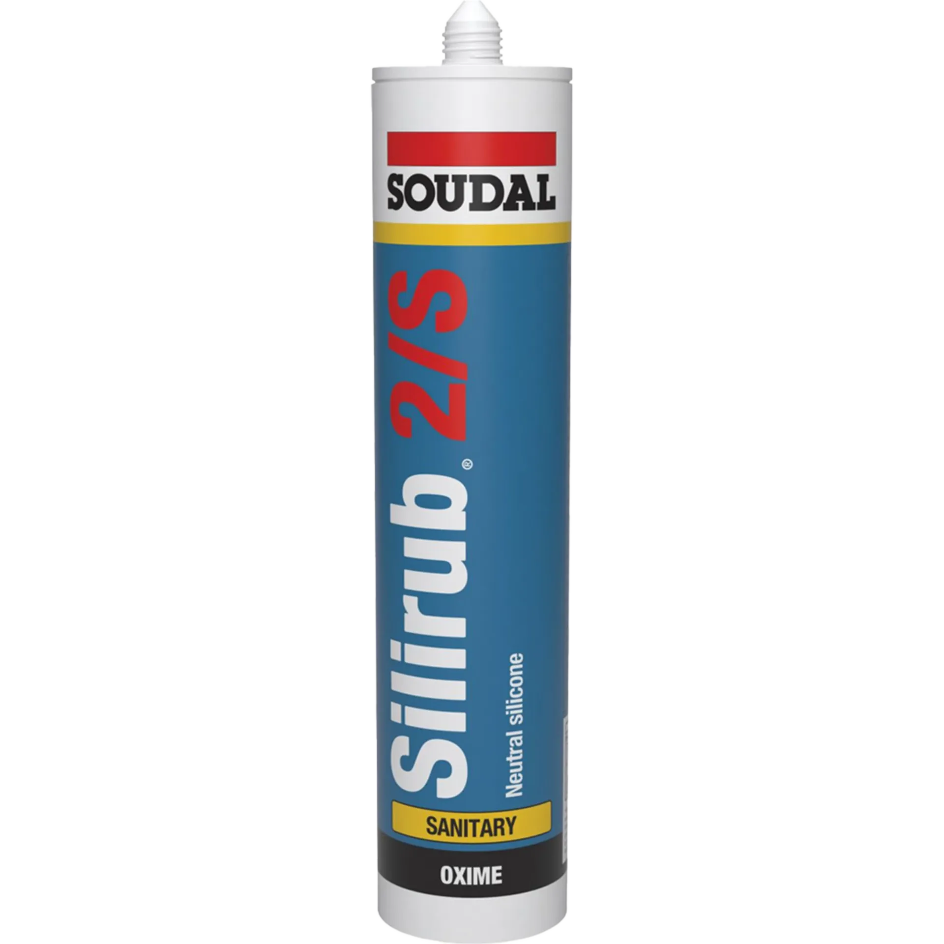 Silirub 2/S Sanitair - Neutrale Silicone - Koker 300 ml - Transparant grijs