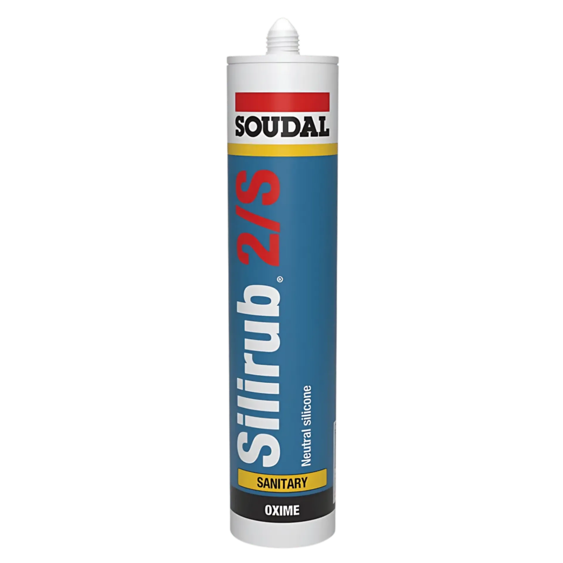 Silicone neutre Silirub 2/S sanitaire cartouche 300 ml - gris clair/RAL7038