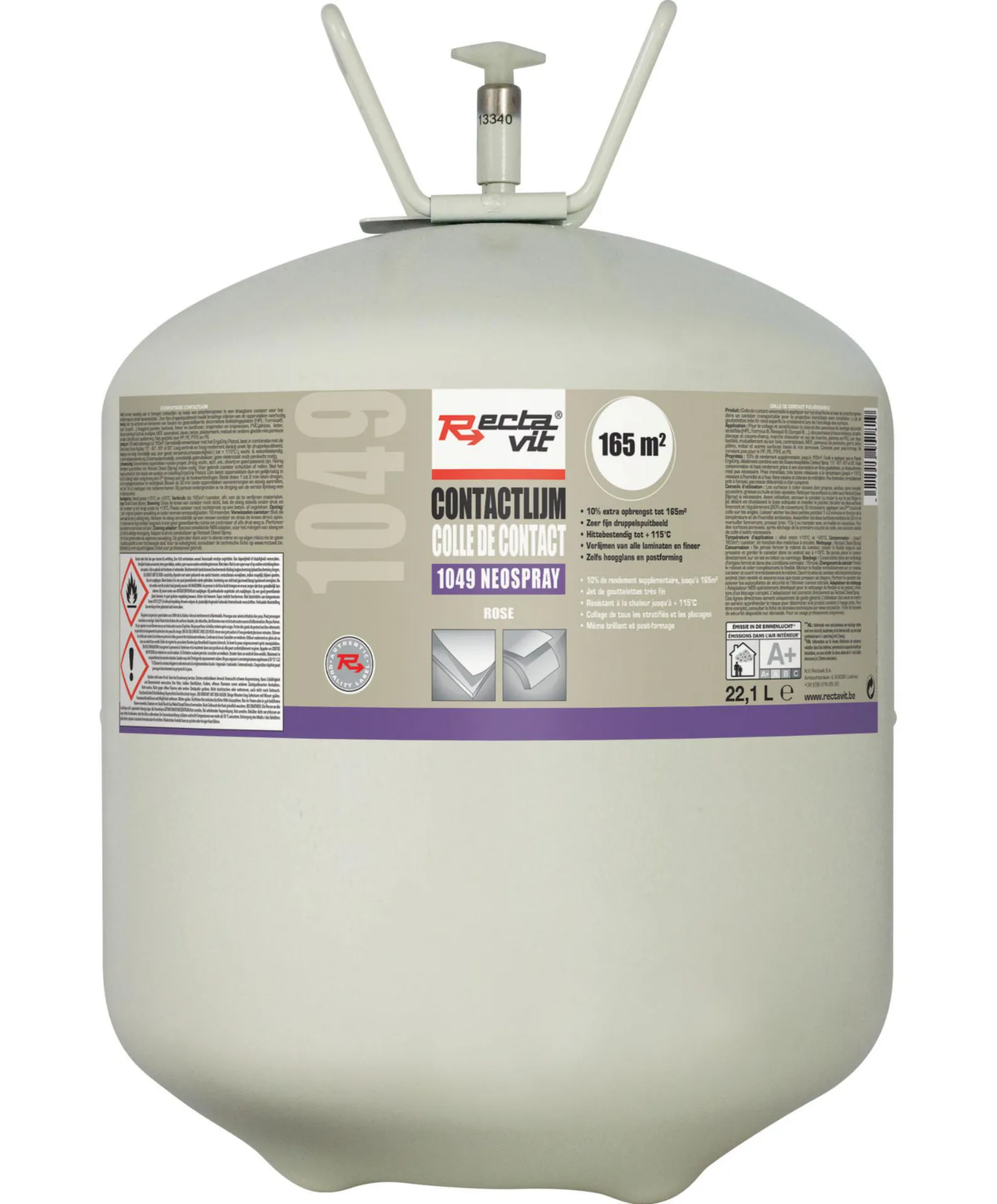 Rectavit 1049 NeoSpray spuitlijm-contactlijm (roze, drukvat)
