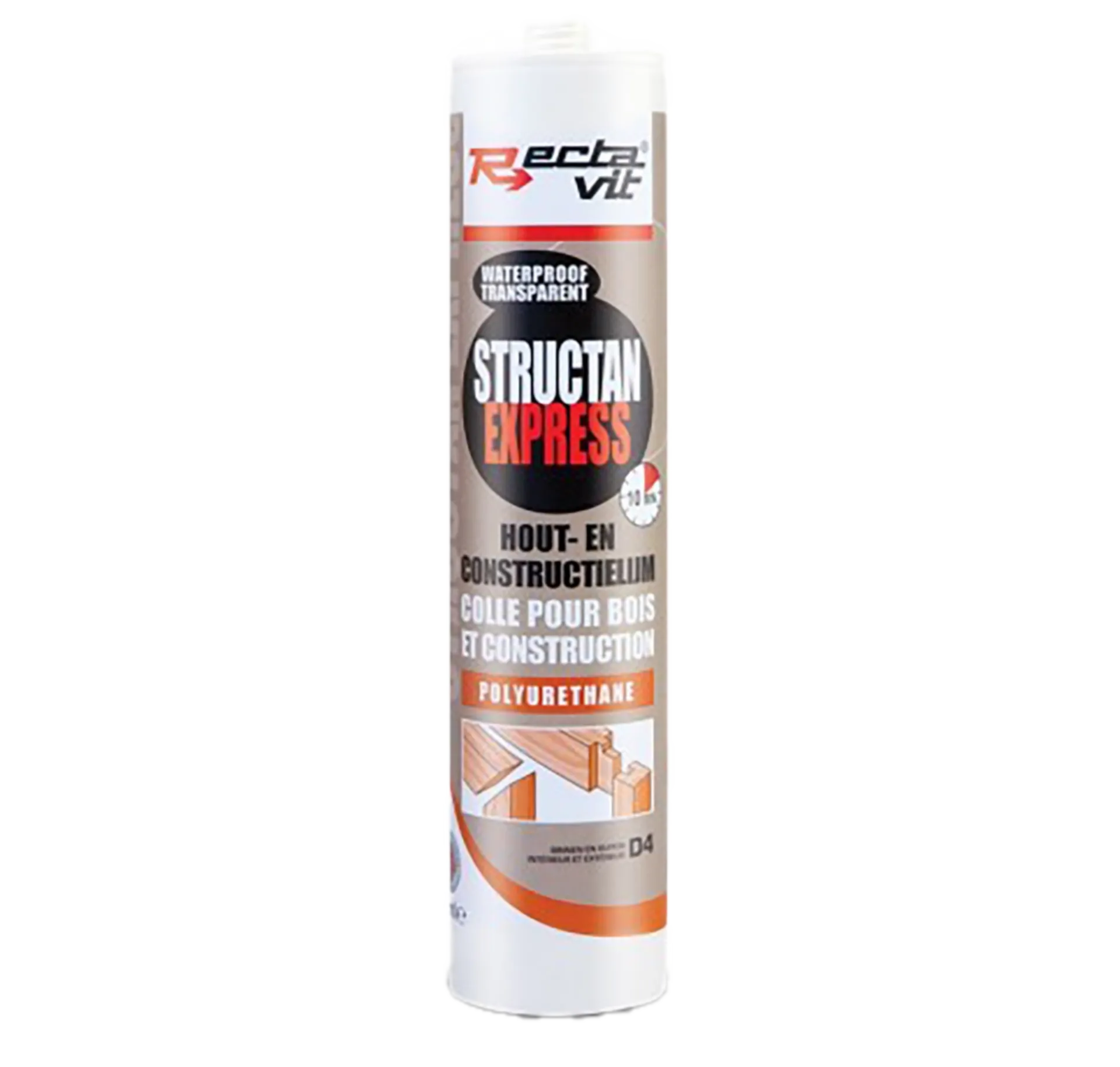Structan Colle D4 Express Trans pour Bois - Cartouche (310 ml)
