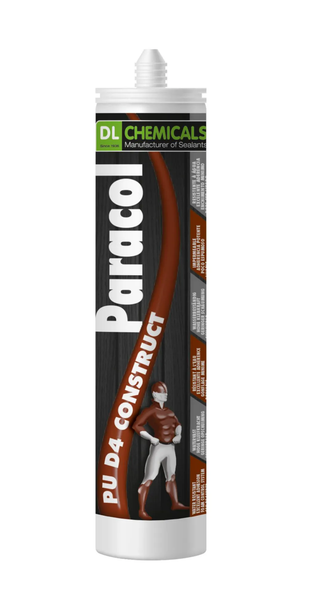 Paratan/Paracol D4 Construct Colle PU pour Construction (Cartouche 310 ml)