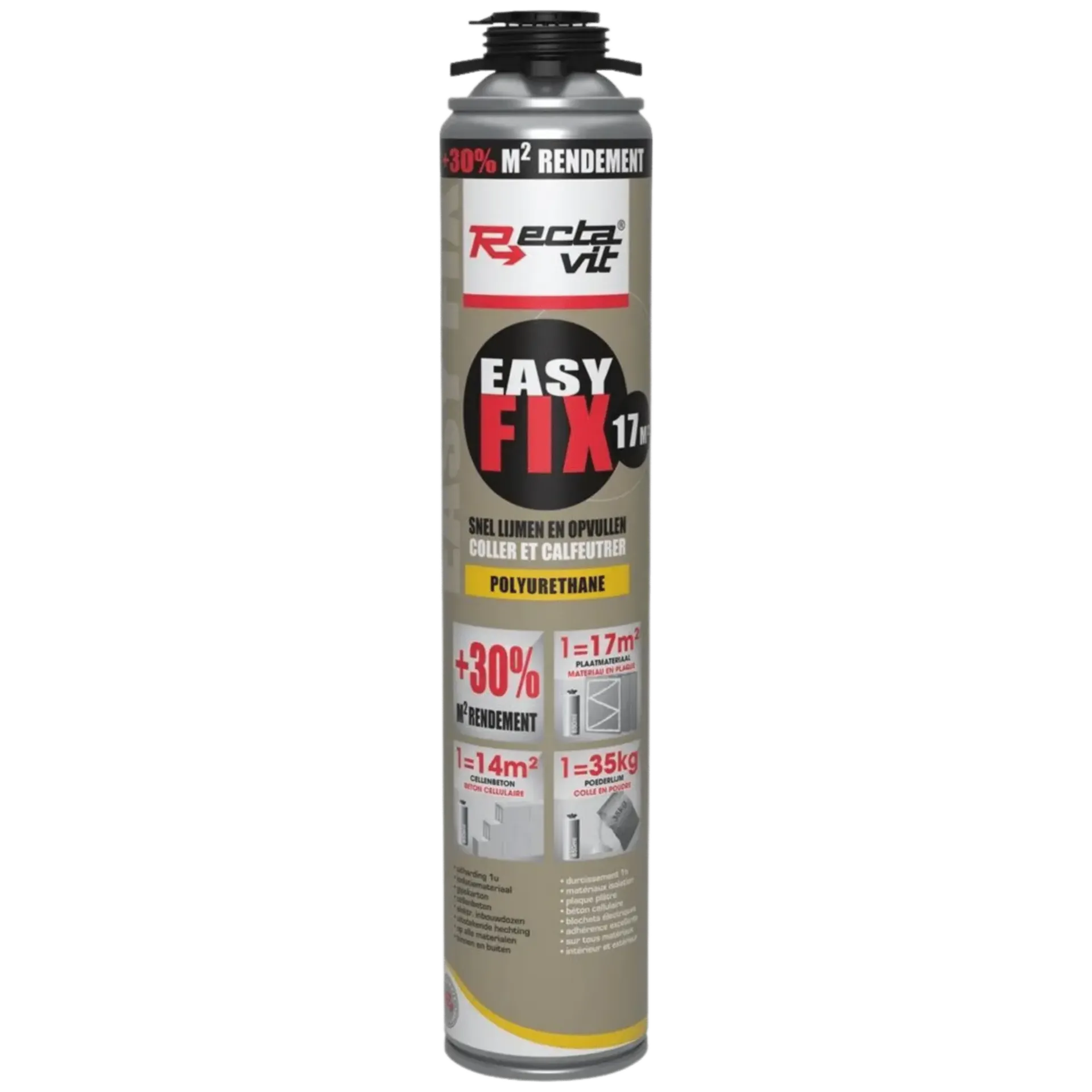 Colle PU Easy Fix à Faible Expansion 17m² - Nbs - Cartouche (850 ml)