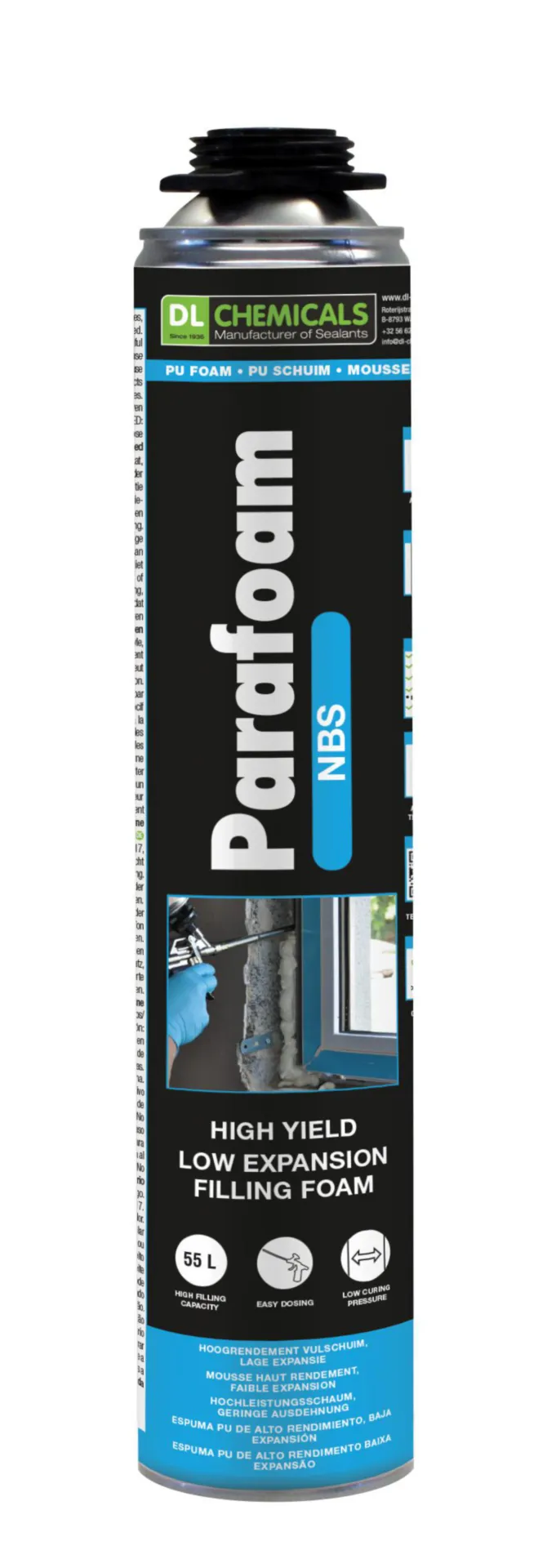 Parafoam Nbs Mousse PU pour Pistolet à Filetage (750 ml)